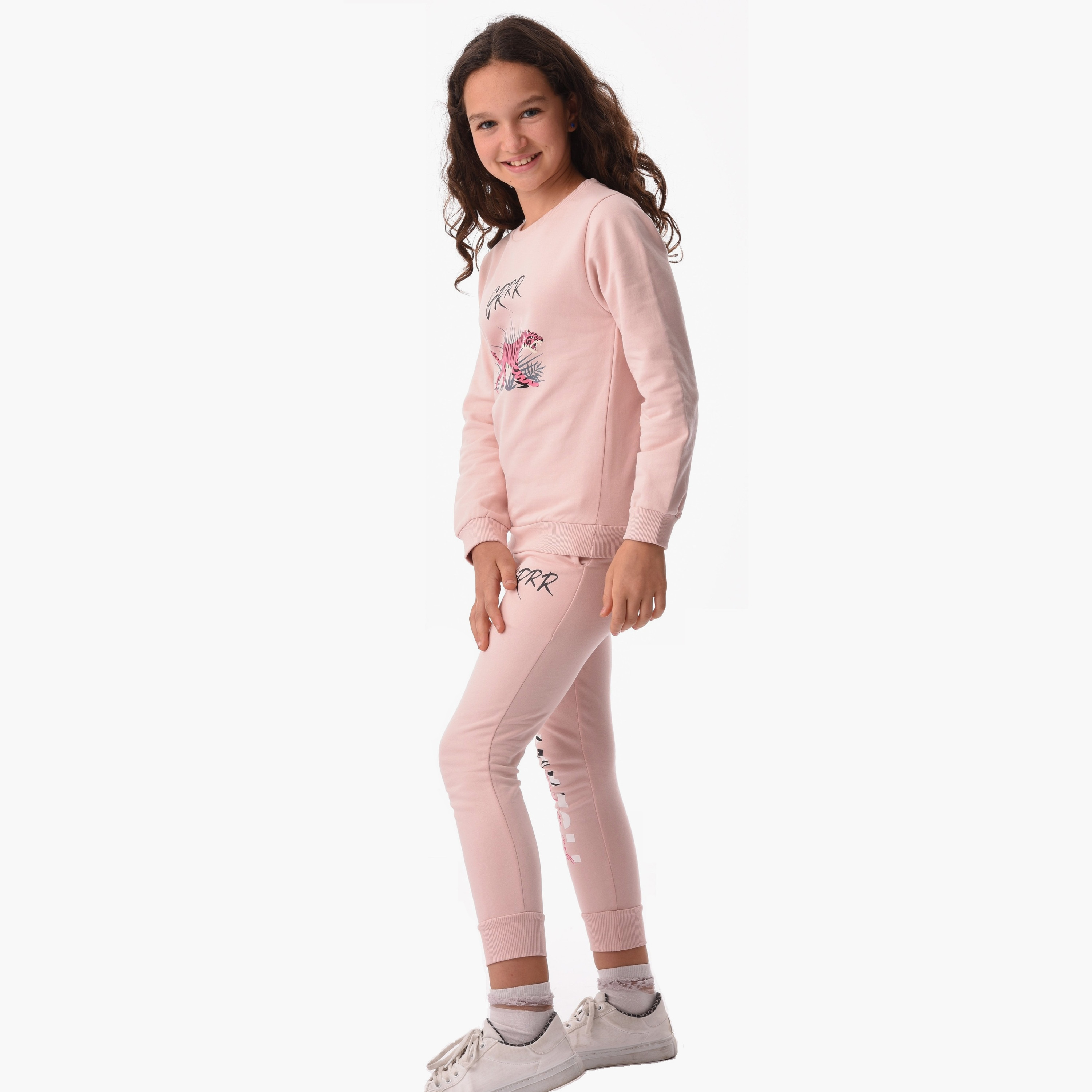 Urbasy 2-Piece Printed Long Sleeves Sweatshirt with Leggings-girls-clothing-winterwear-setsandcoords-image-2