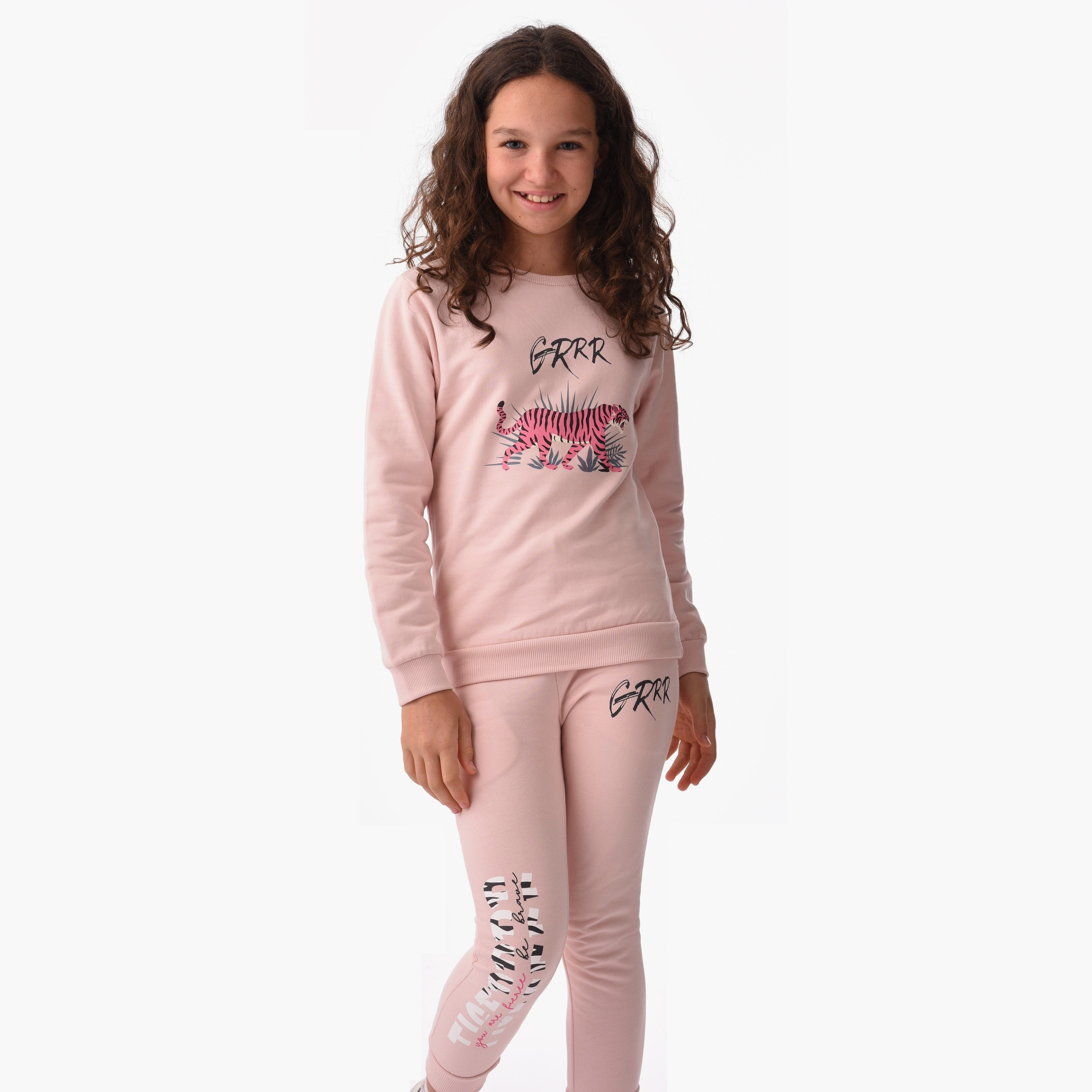 Urbasy 2-Piece Printed Long Sleeves Sweatshirt with Leggings-girls-clothing-winterwear-setsandcoords-image-3