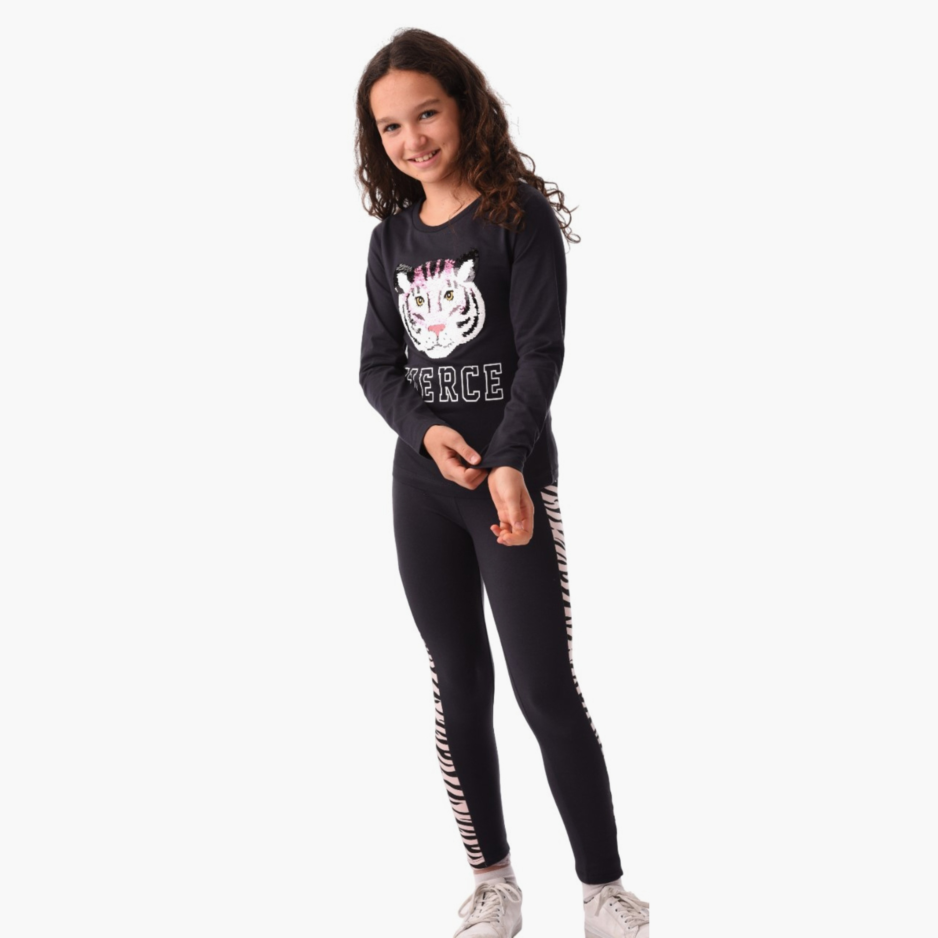 تيشيرت مطبوع بأكمام طويلة مع بنطال ضيق قطعتين من أورباسي-baby-girls-clothing-setsandcoords-image-2