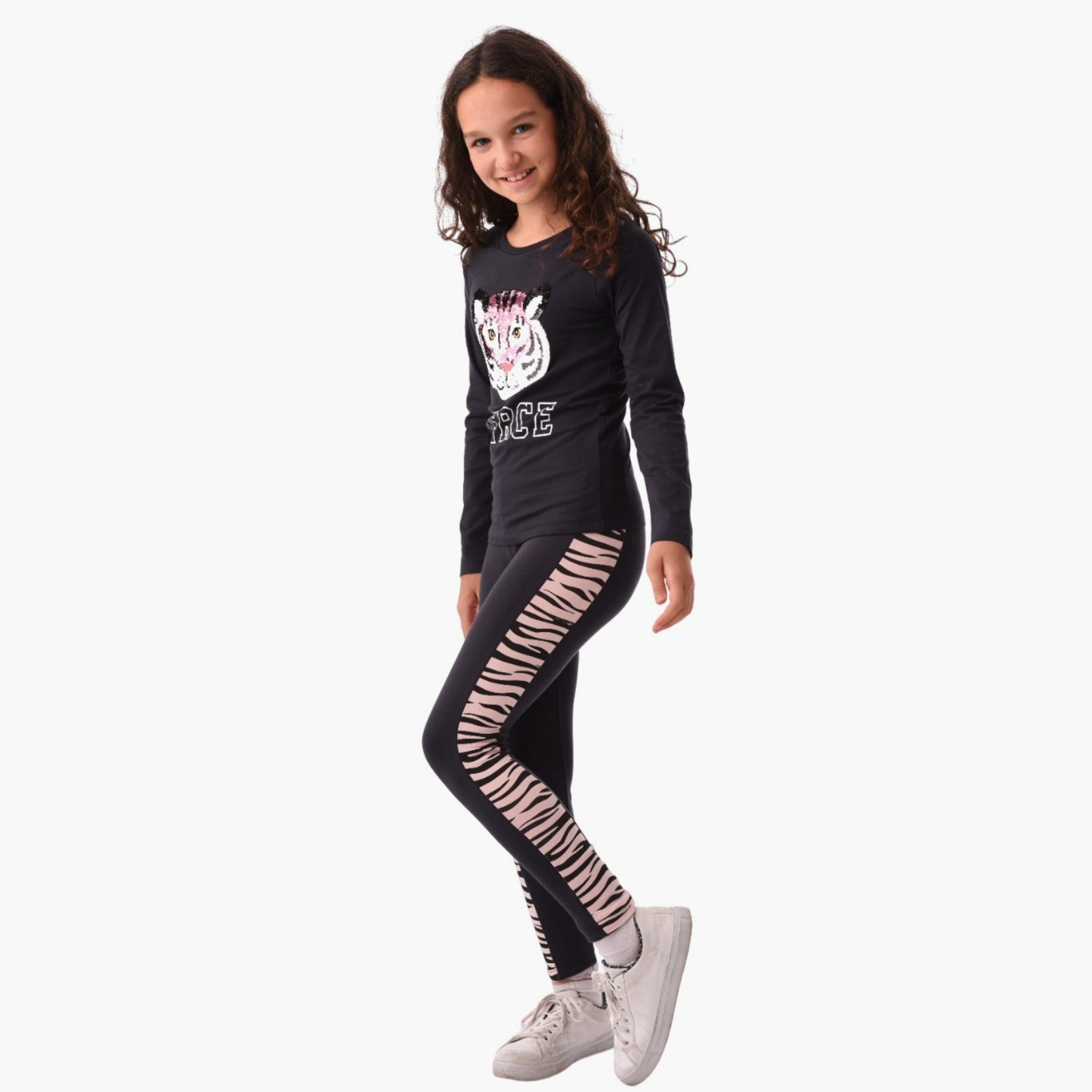 تيشيرت مطبوع بأكمام طويلة مع بنطال ضيق قطعتين من أورباسي-baby-girls-clothing-setsandcoords-image-4