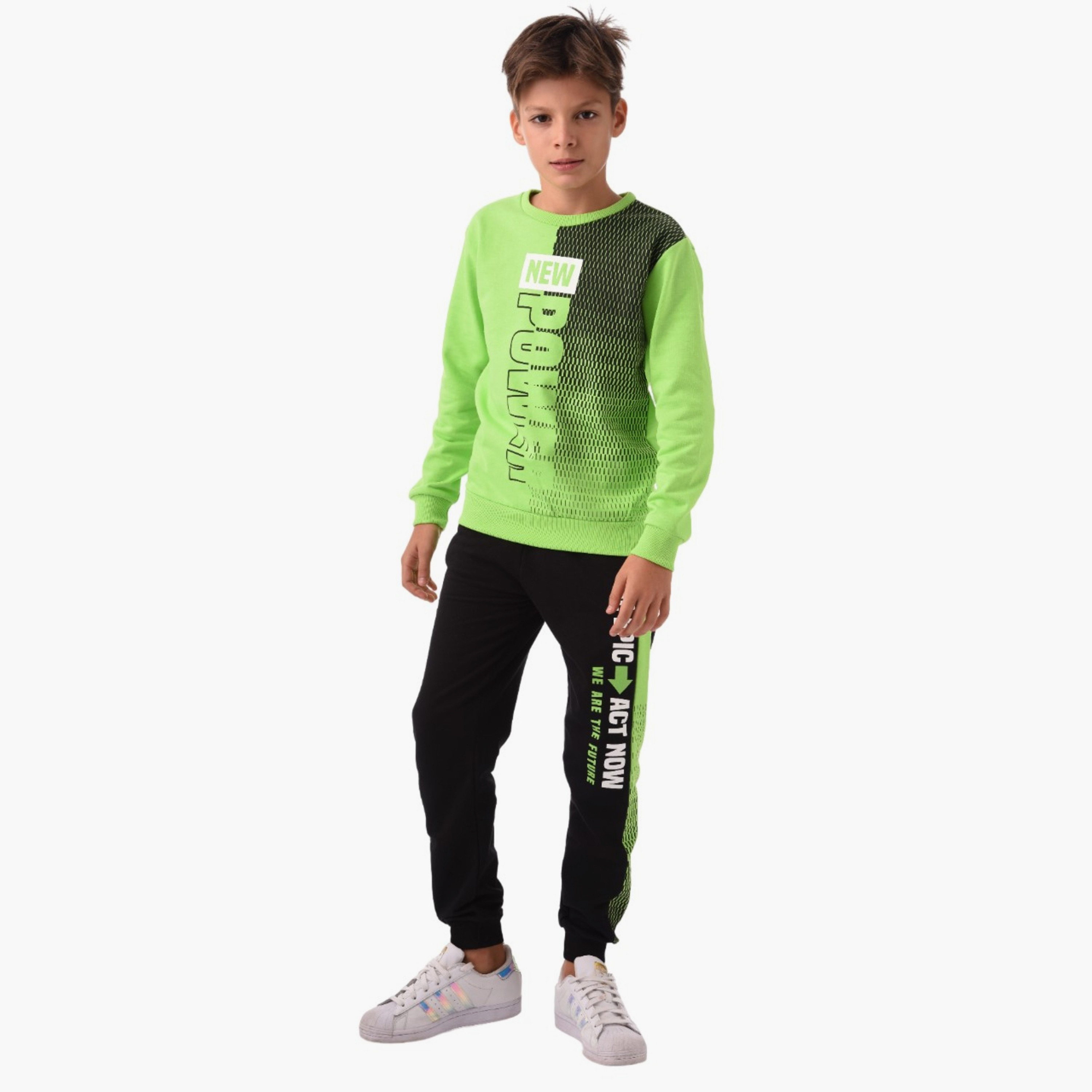 Urbasy 2-Piece Printed Long Sleeves Sweatshirt with Joggers-boys-clothing-setsandcoords-image-1