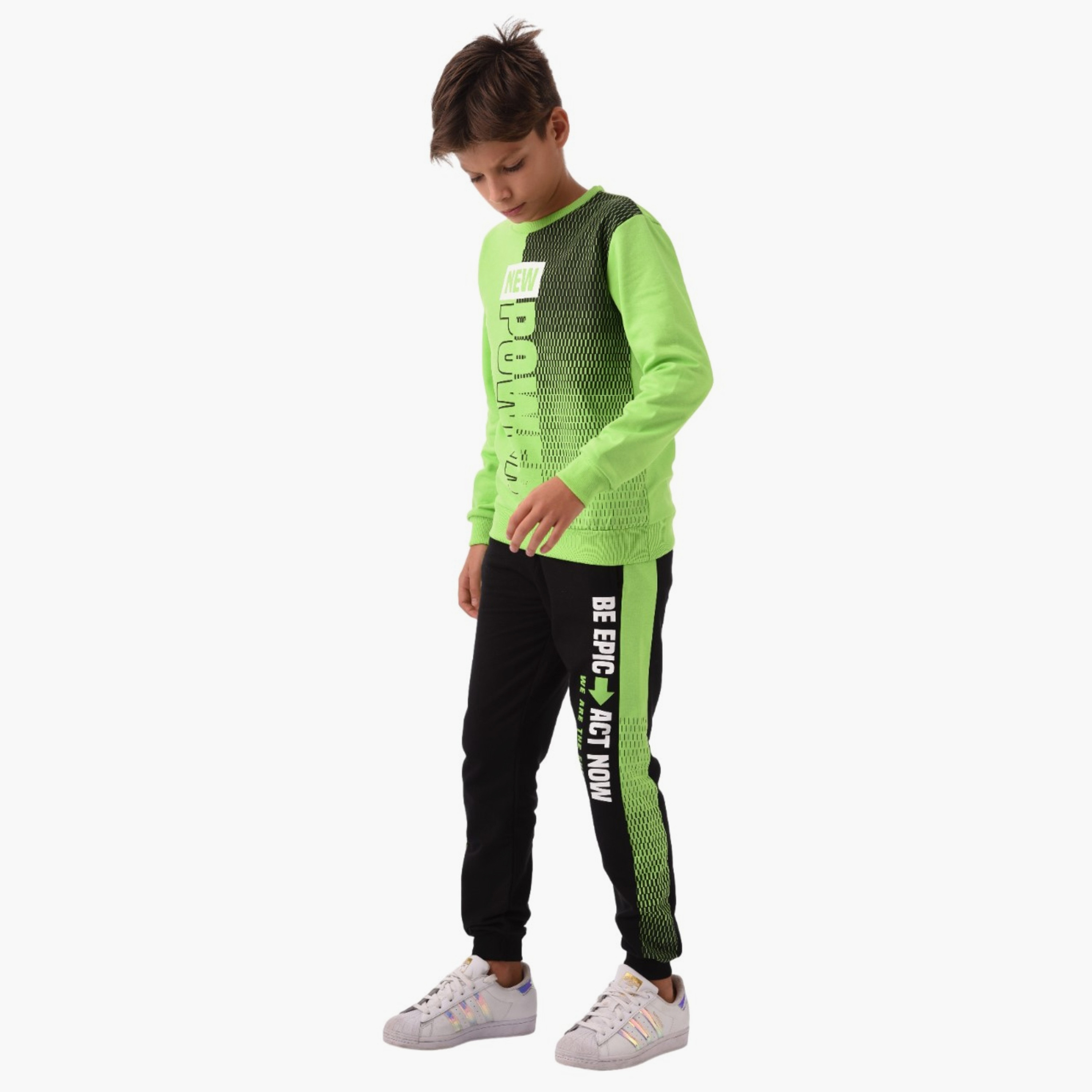 Urbasy 2-Piece Printed Long Sleeves Sweatshirt with Joggers-boys-clothing-setsandcoords-image-2