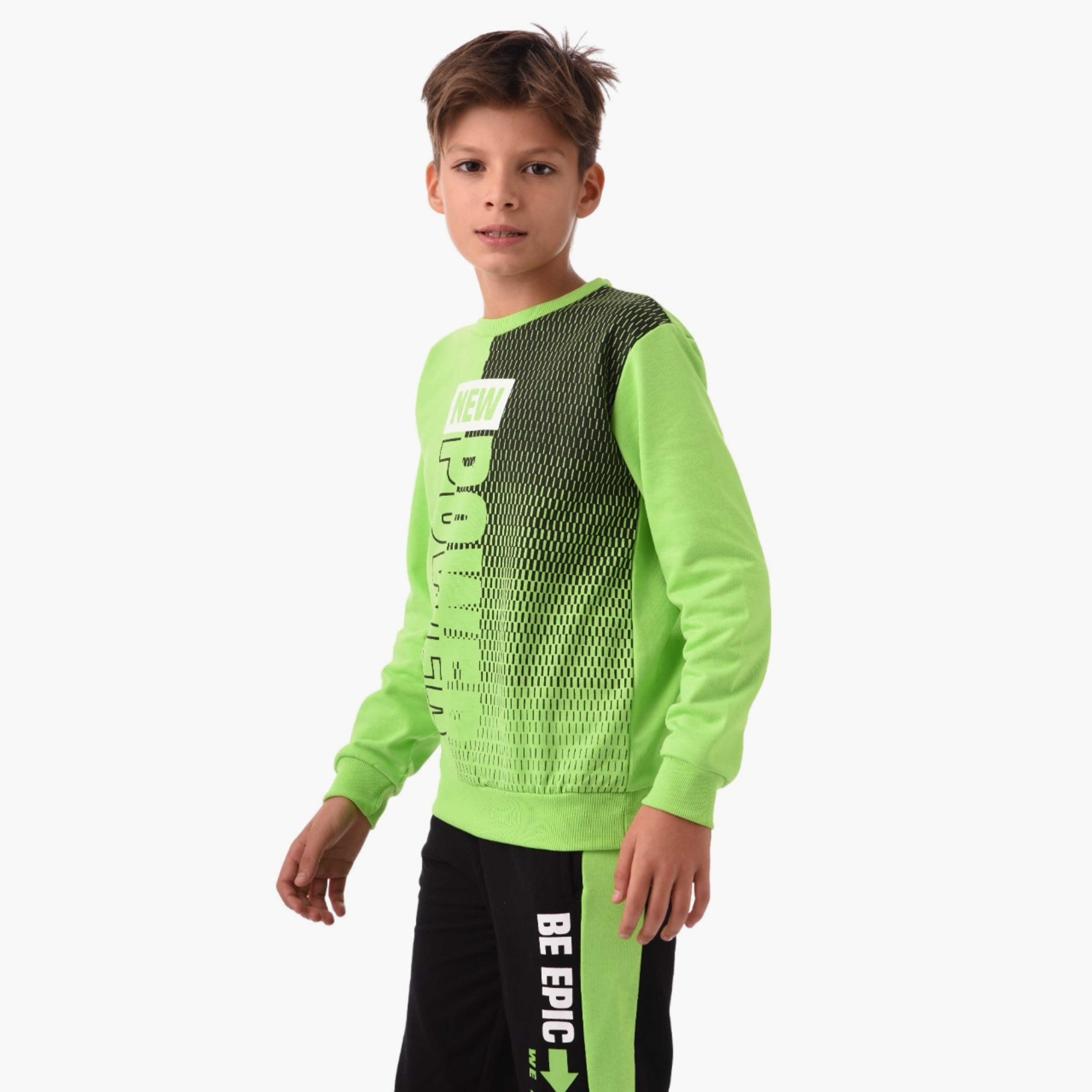 سويتشيرت مطبوع بأكمام طويلة مع بنطال ركض قطعتين من أورباسي-boys-clothing-setsandcoords-image-3