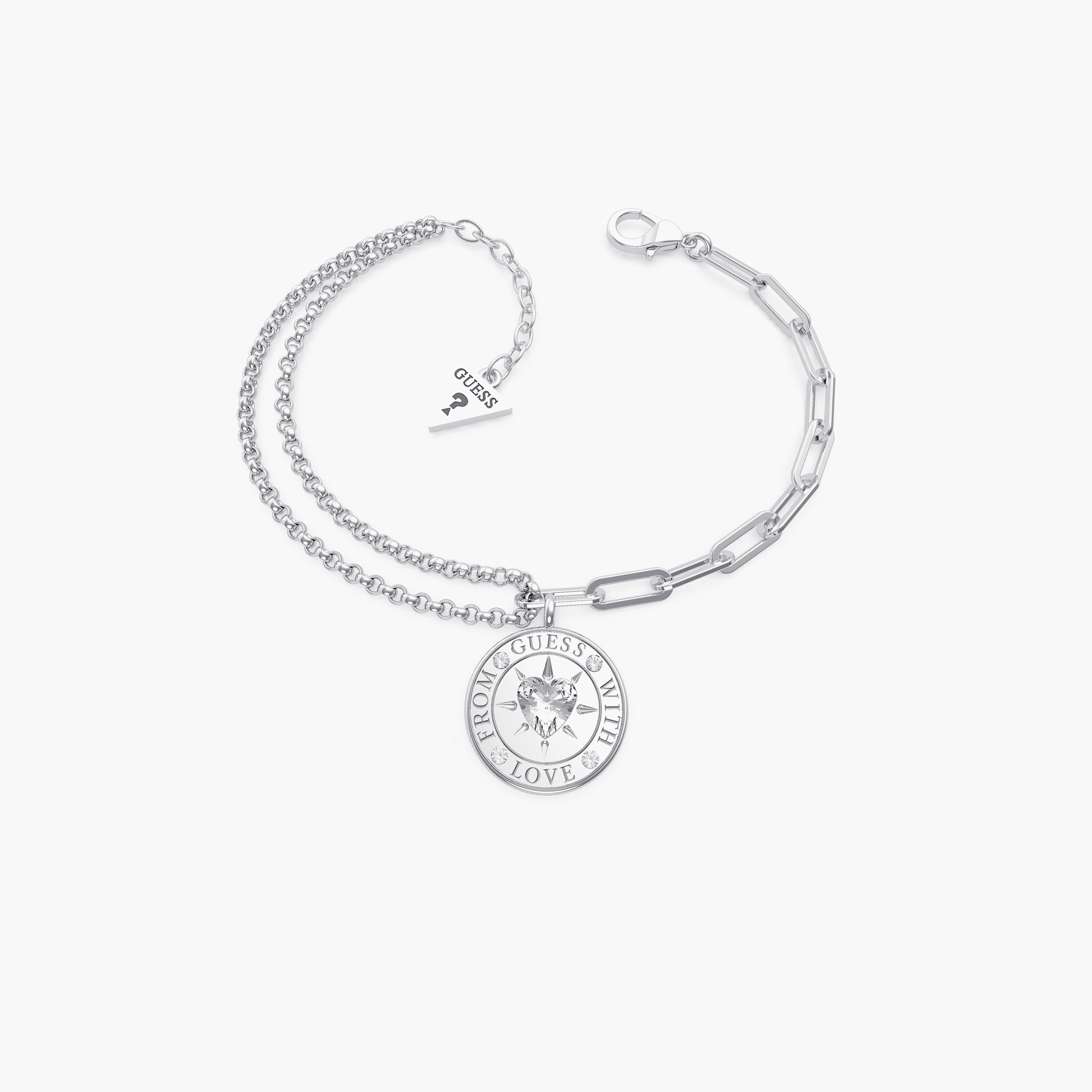 غيس- سوار نسائي مزدوج السلسلة 17 مم من الفولاذ-women-watchesandjewellery-jewellery-banglesandbracelets-image-1