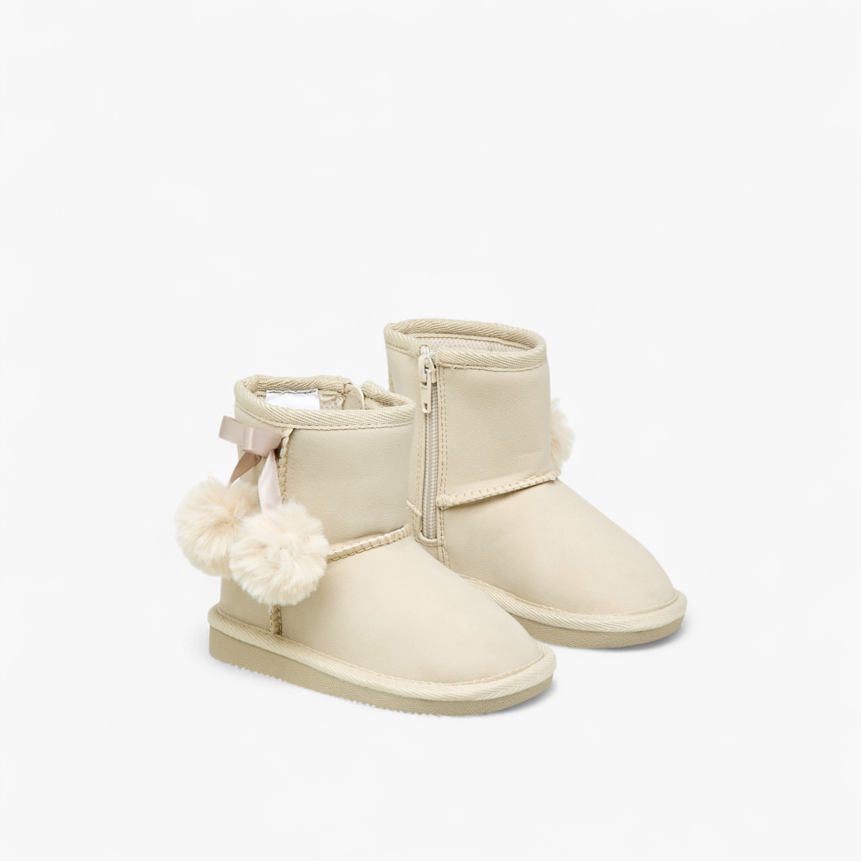 بوت كاحل بسحاب إغلاق وزينة بوم بوم من فلورا بيلا-girls-shoes-boots-image-1