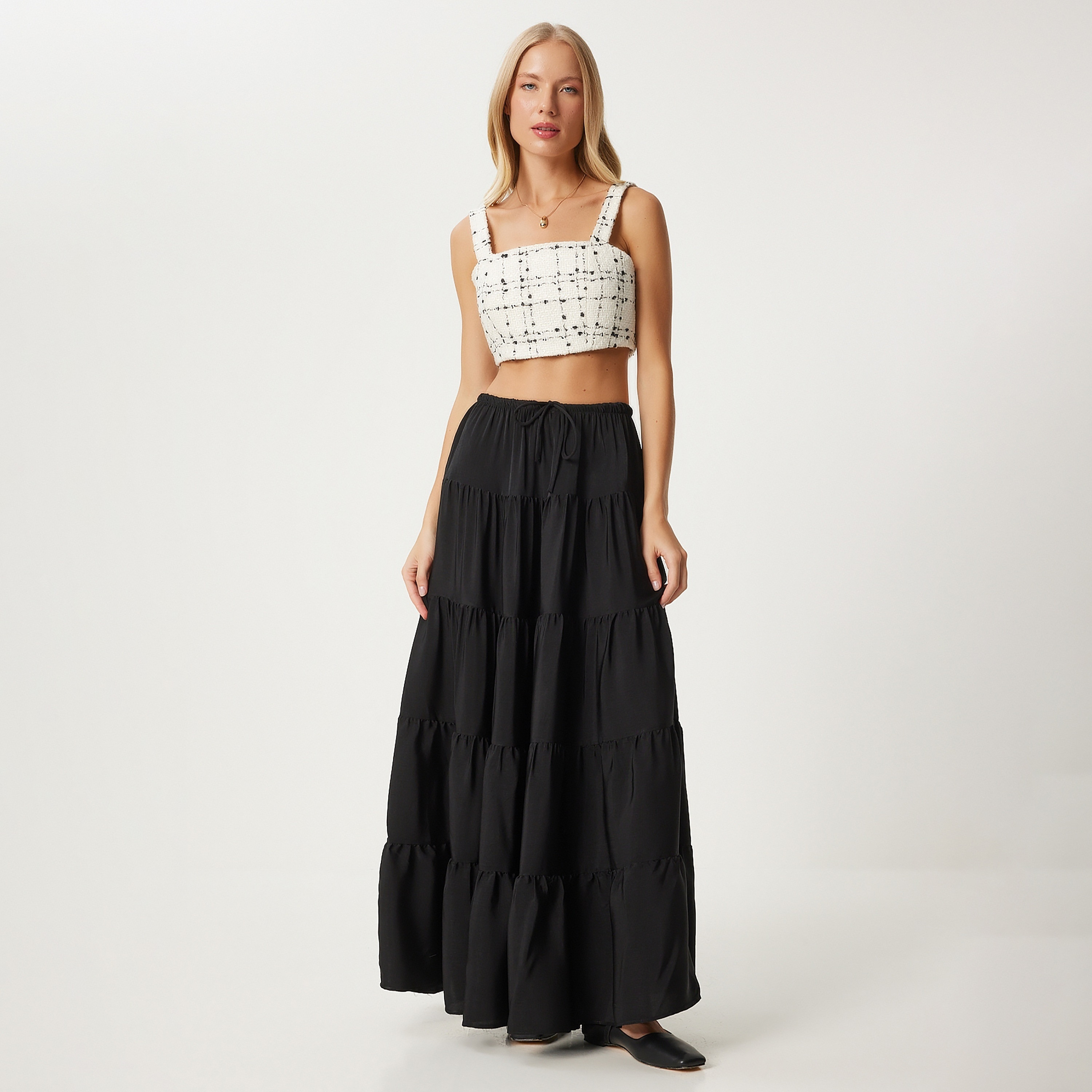 Happiness Istanbul High-Rise Women's Tiered Maxi Skirt-women-clothing-bottoms-skirts-image-2