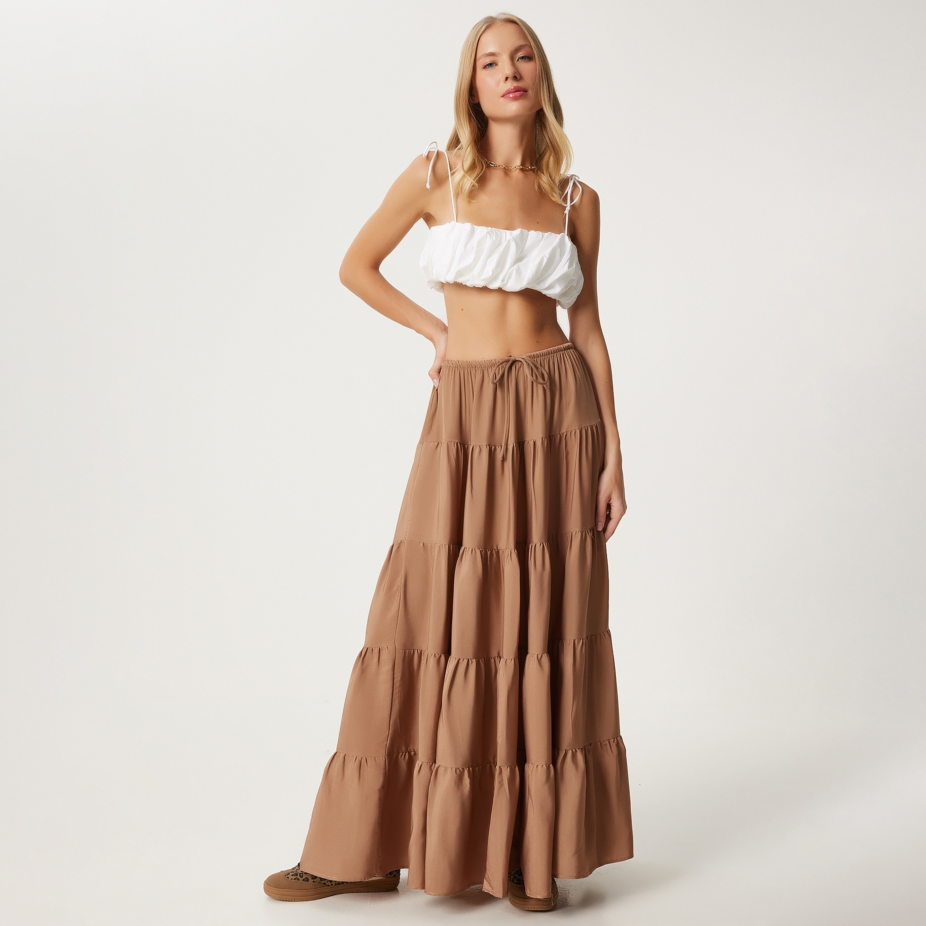 Happiness Istanbul High-Rise Women's Tiered Maxi Skirt-women-clothing-bottoms-skirts-image-2