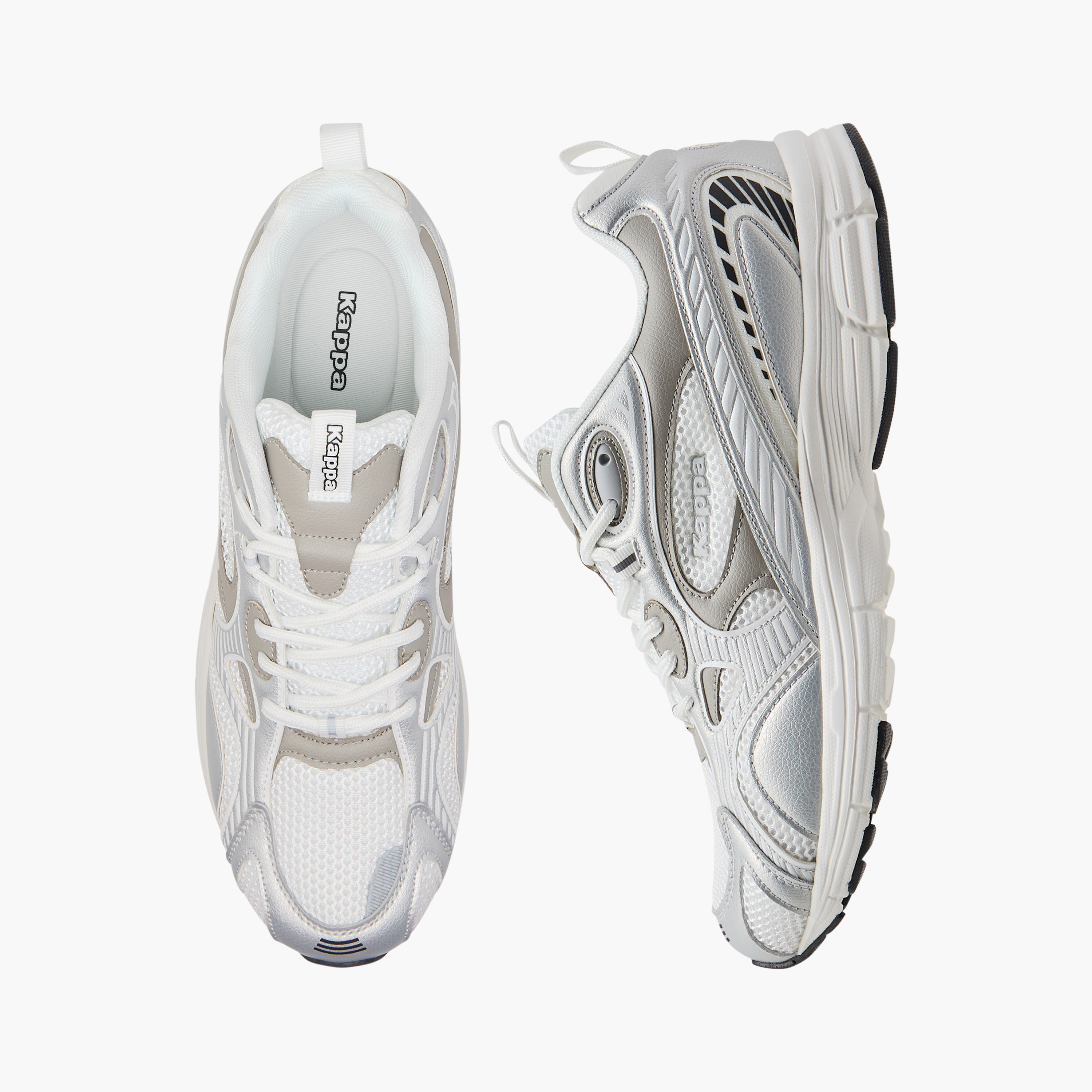 Kappa Men's Panelled Lace-Up Sports Shoes with Pull Tabs-sports-men-shoes-image-1