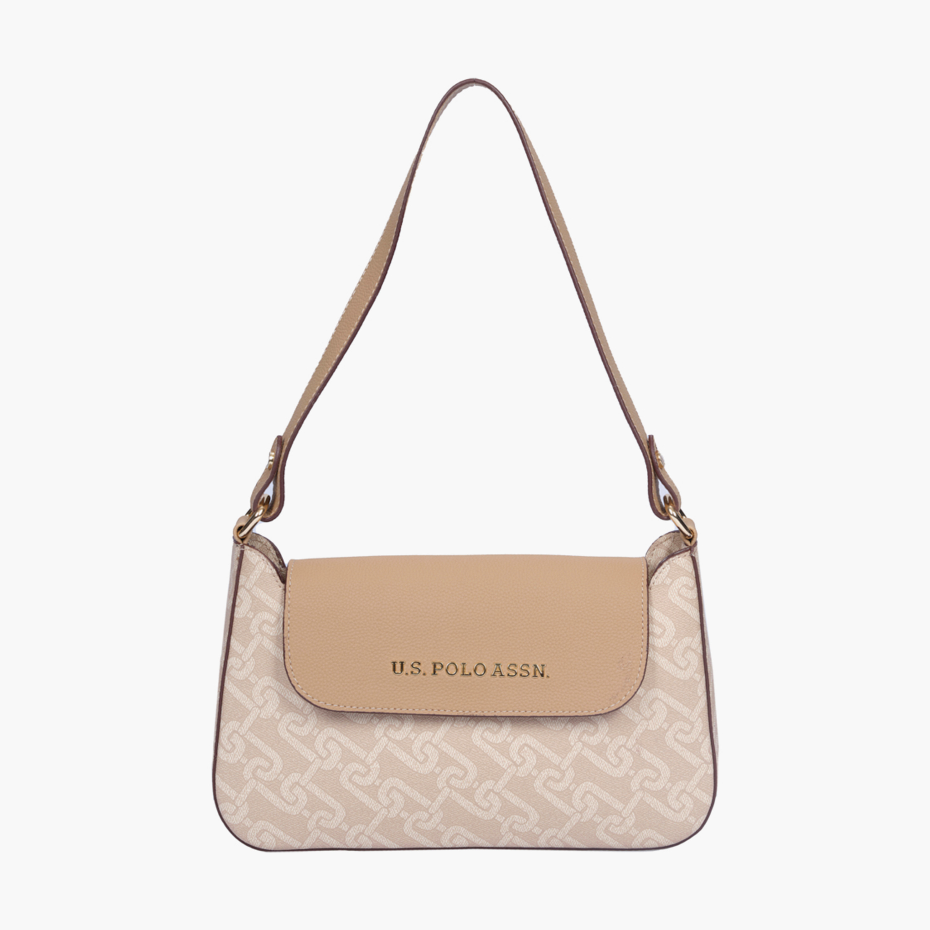  حقيبة كتف من يو اس بولو اسن مع مطبوعة بقفل مغناطيسي باللون البني-women-bagsandwallets-handbags-image-2