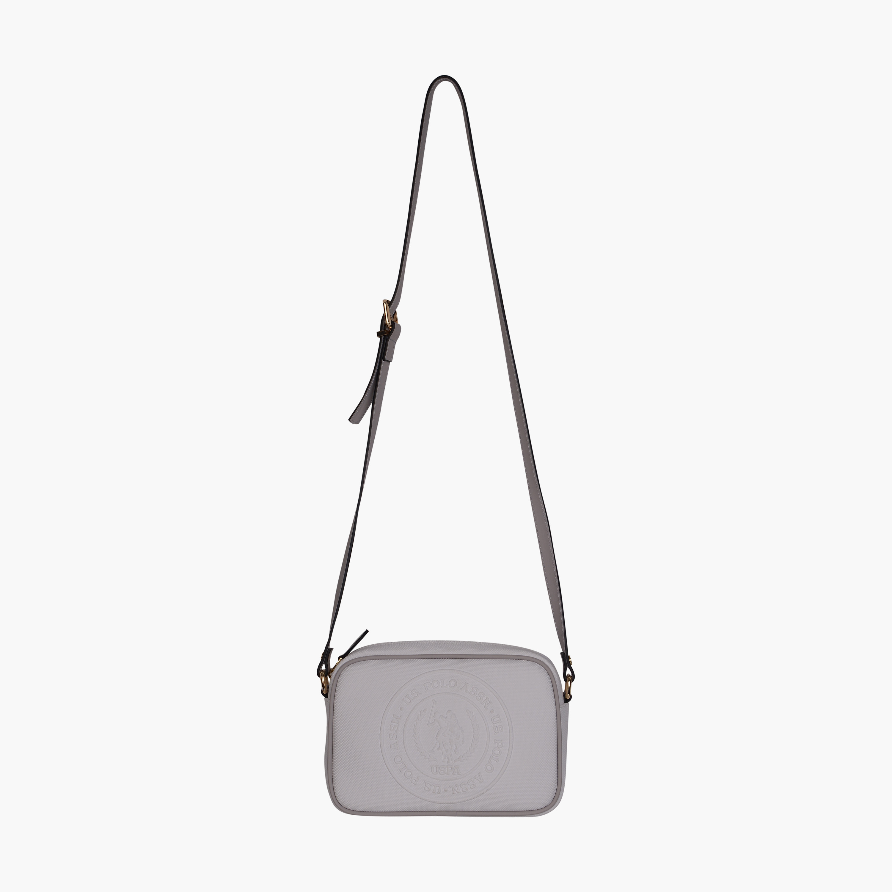 يو اس بولو اسن. حقيبة حبال الشعار مع تفاصيل الشعار باللون الرمادي-women-bagsandwallets-handbags-image-1