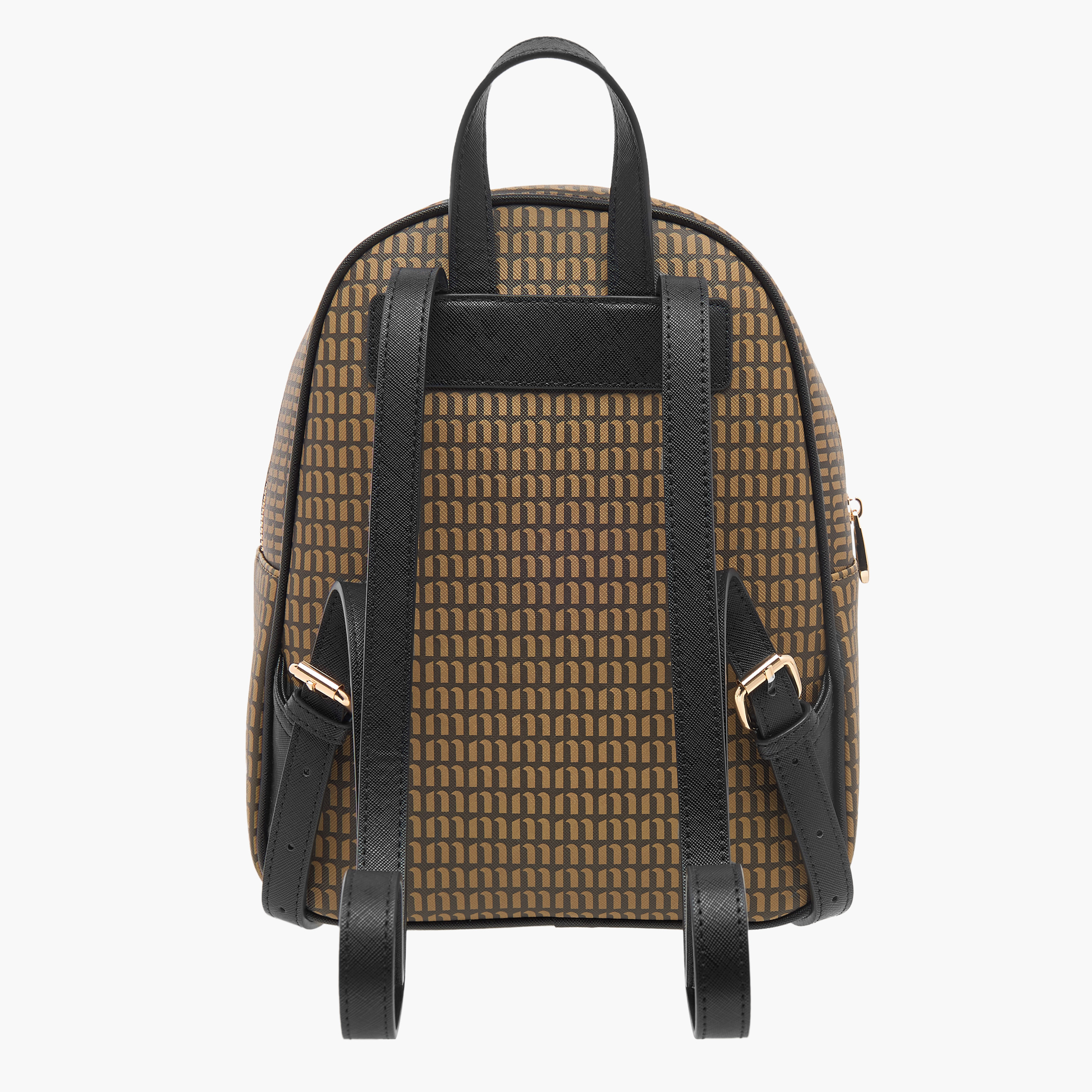 Missy Monogram Print Backpack with Adjustable Straps and Zip Closure-women-bagsandwallets-backpacks-image-4