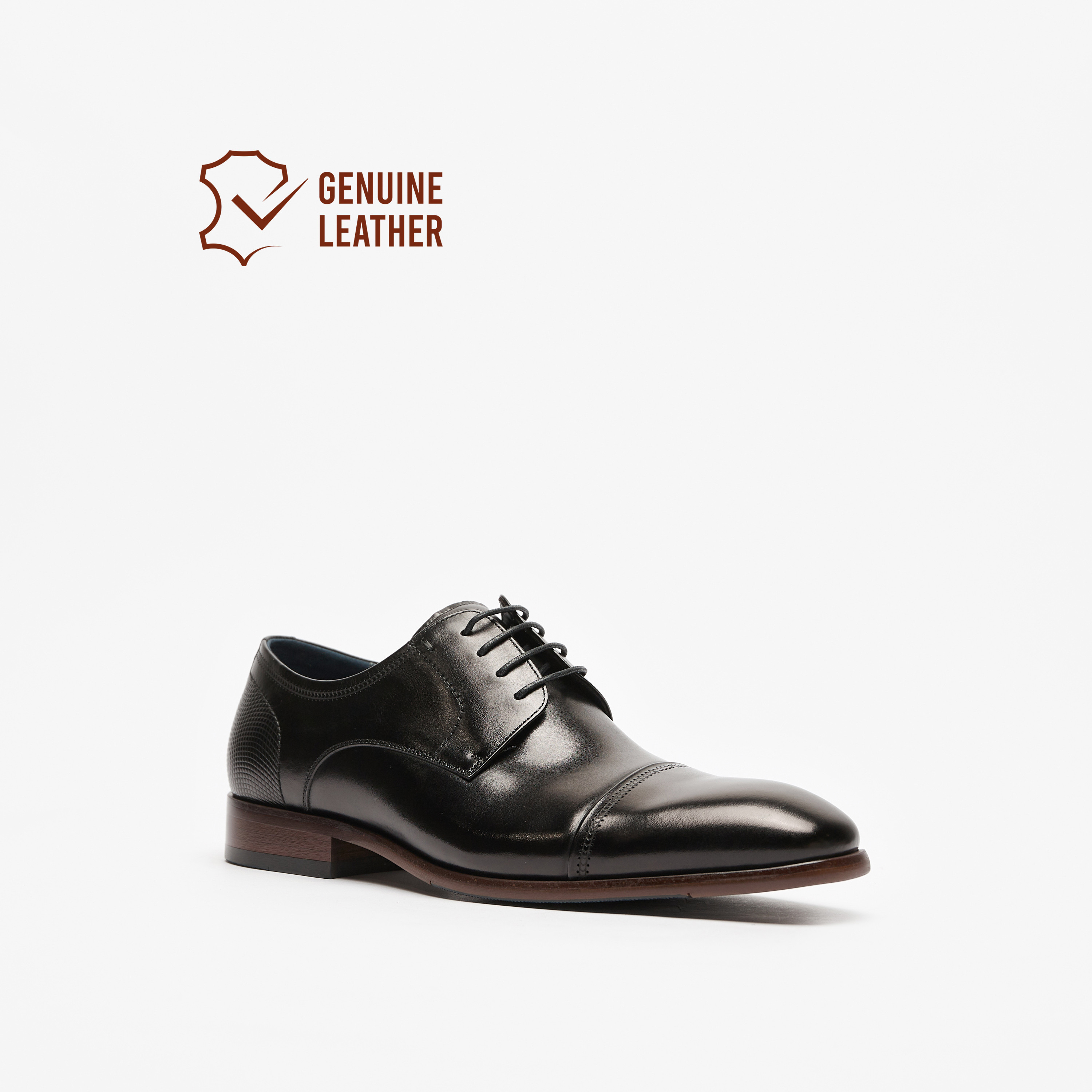 Shop Duchini Men s Leather Lace Up Derby Shoes Online Splash UAE