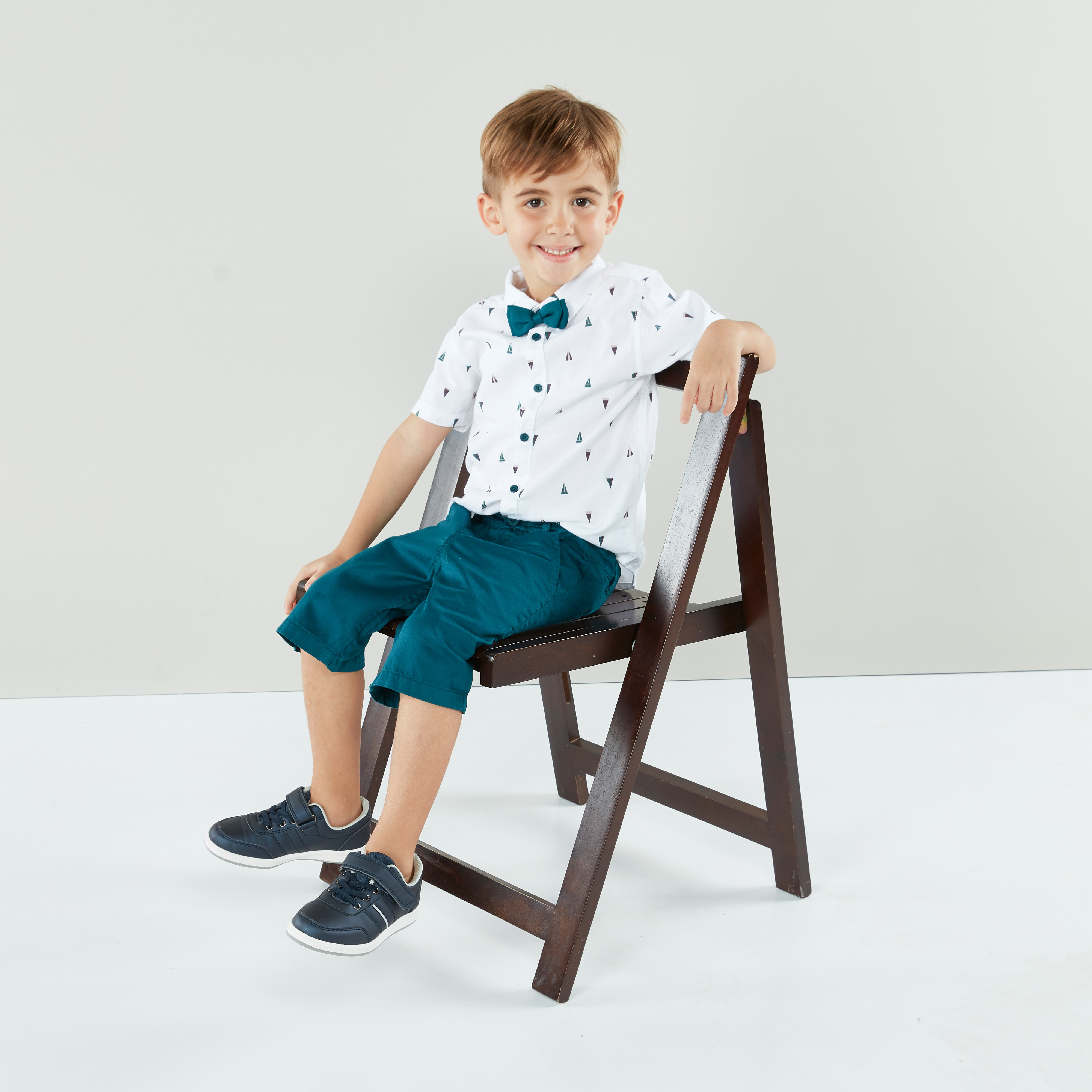 Juniors Printed Shirt with Short Sleeves and Shorts-boys-clothing-setsandcoords-image-4