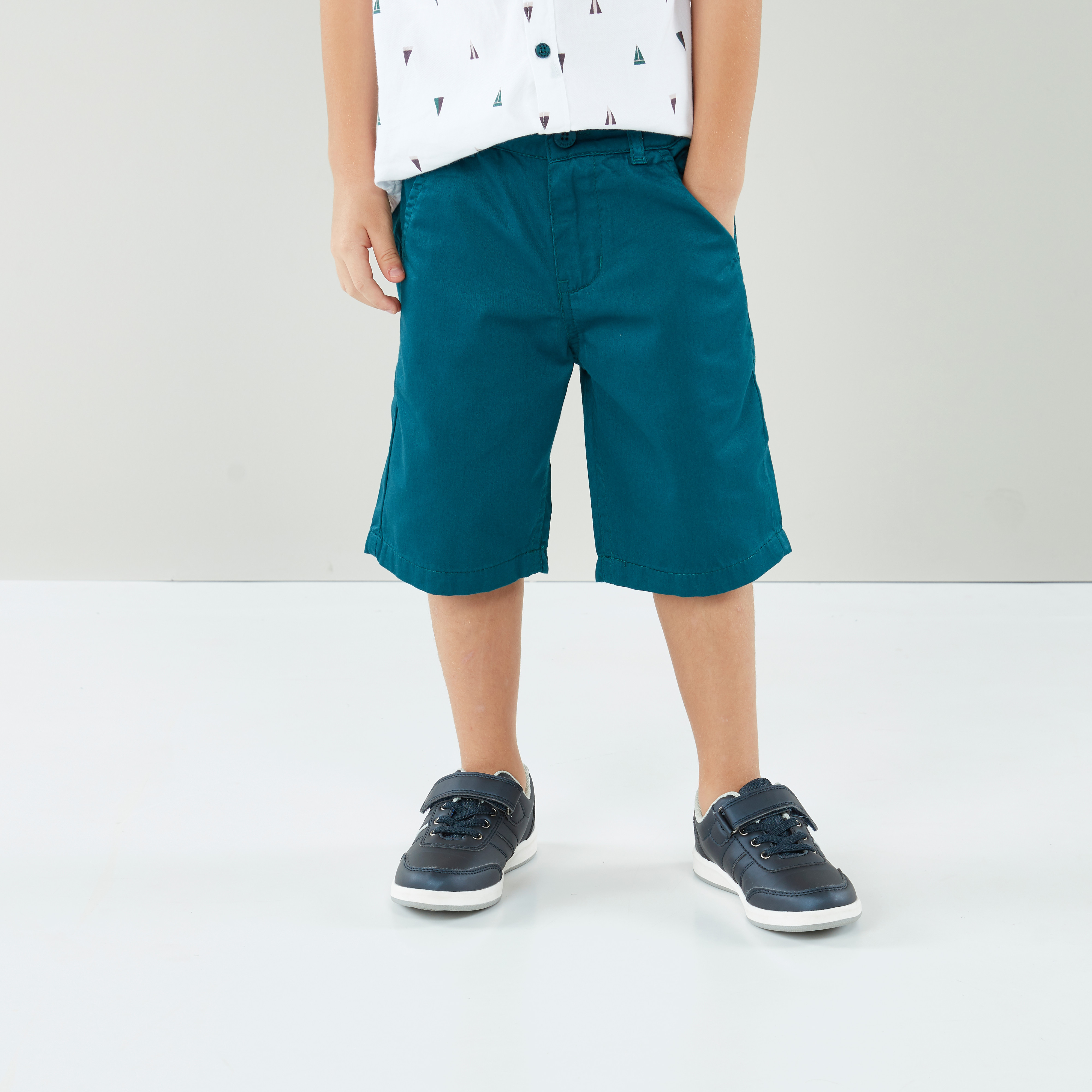 Juniors Printed Shirt with Short Sleeves and Shorts-boys-clothing-setsandcoords-image-5