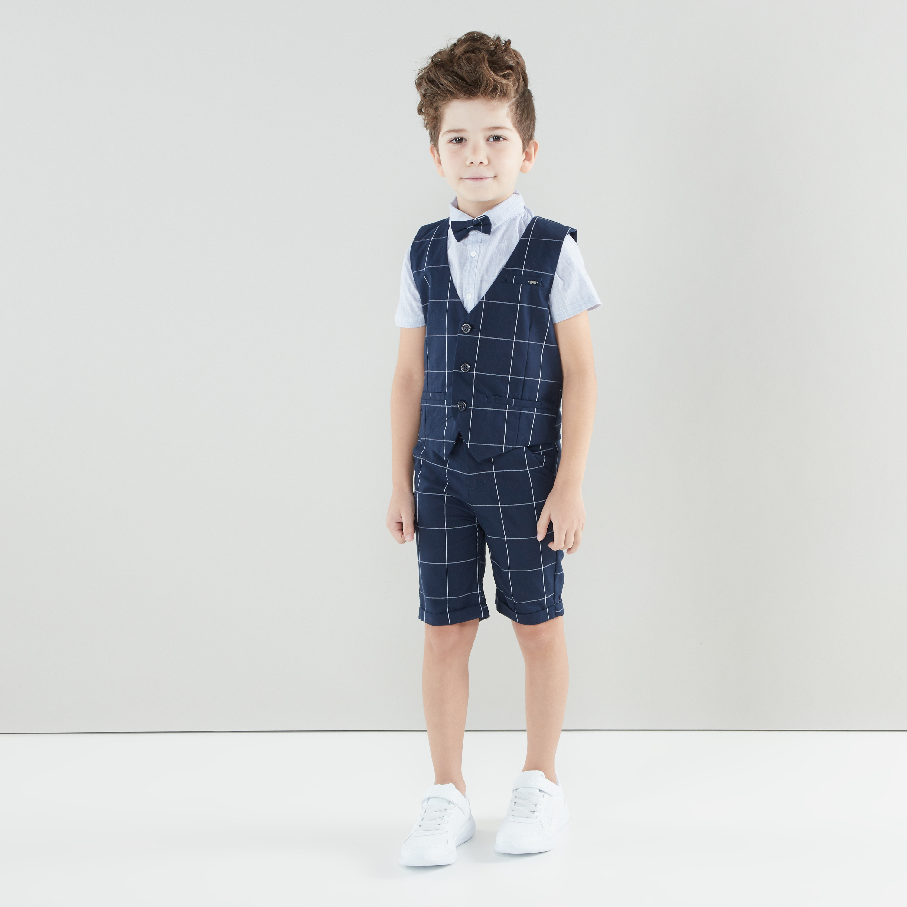 Juniors Checked 3-Piece Suit Set-boys-clothing-setsandcoords-image-1