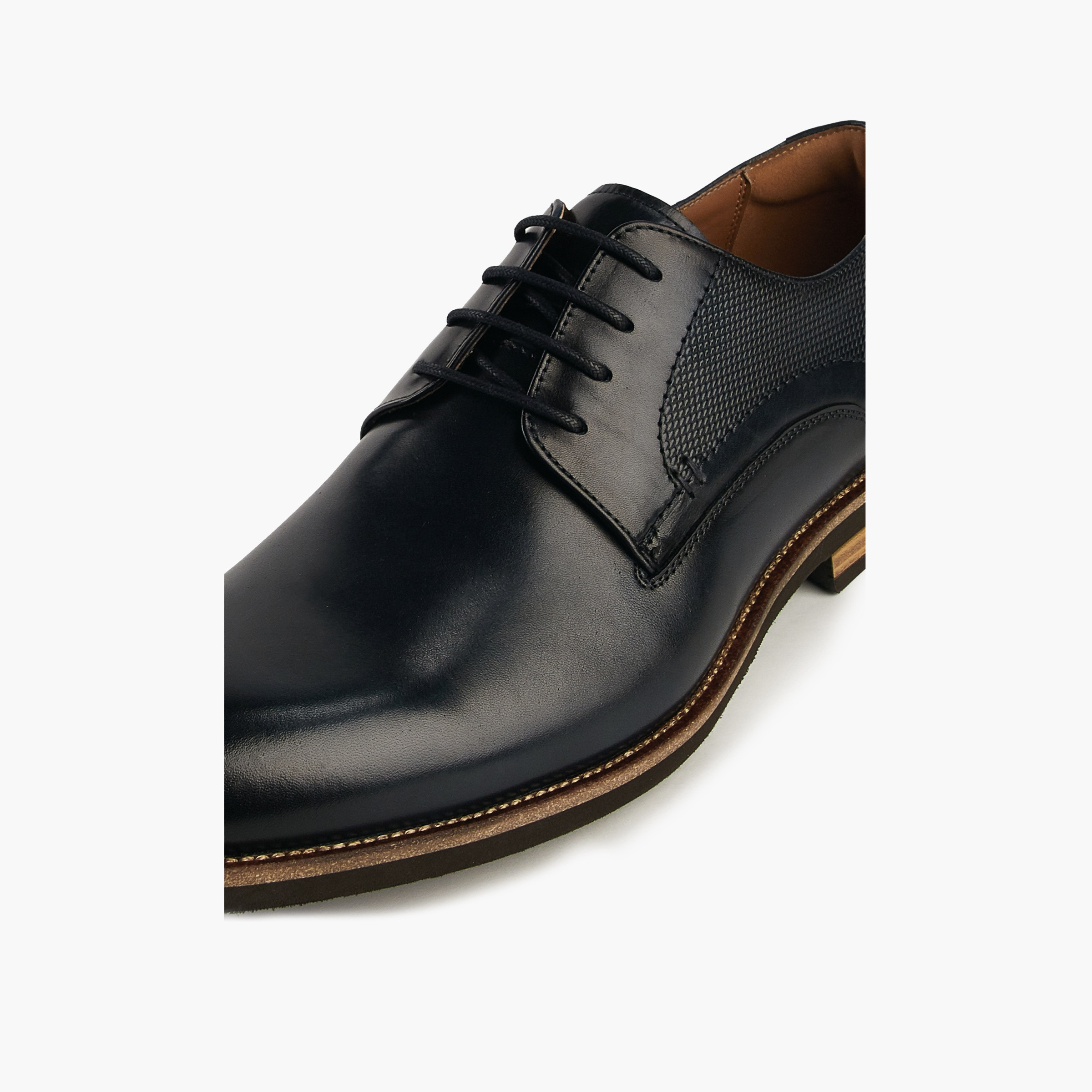 Duchini Men's Solid Lace-Up Derby Shoes-men-shoes-formalshoes-image-4