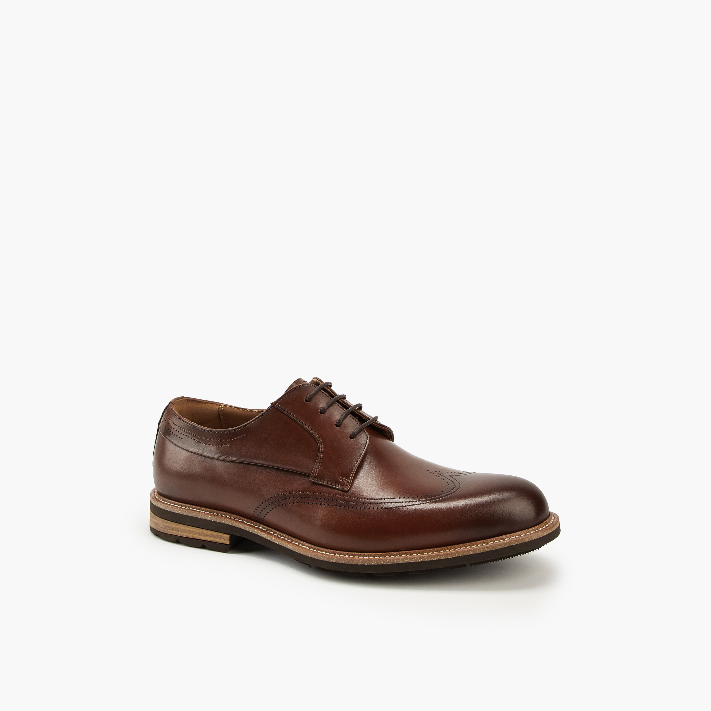 Duchini Men's Leather Solid Lace-Up Derby Shoes-men-shoes-formalshoes-image-3