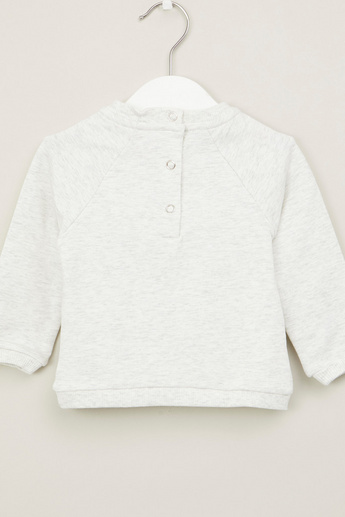 Juniors Applique Detail Sweat Top with Long Sleeves