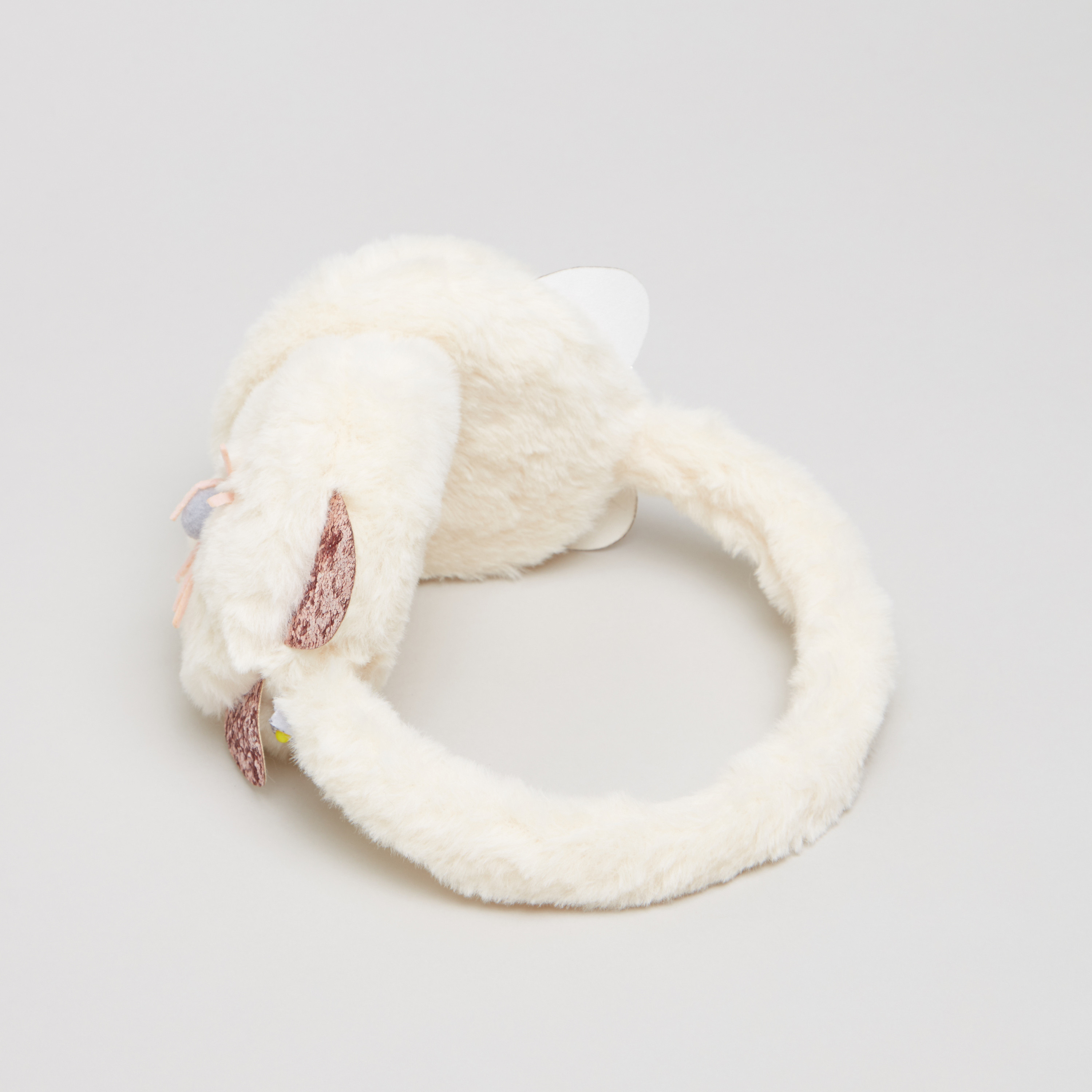 Juniors Plush Ear Muffs with Applique Detail-girls-clothing-winterwear-winteraccessories-image-2