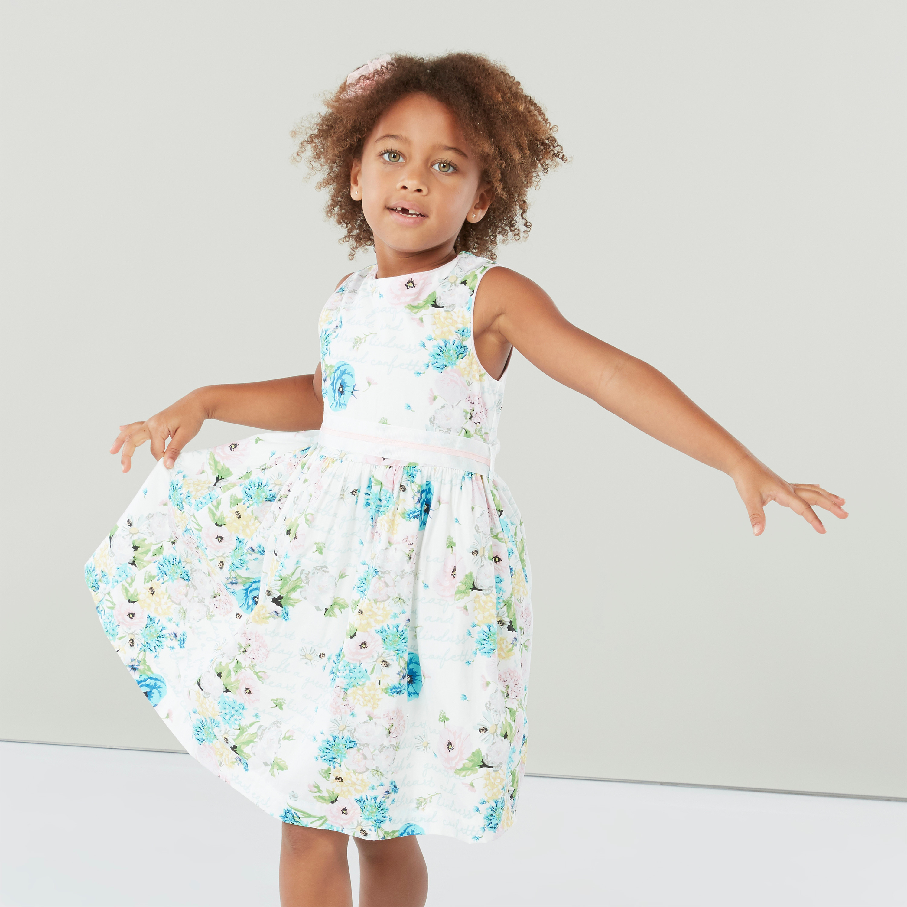 Buy Juniors Floral Printed Sleeveless Dress Online Babyshop UAE