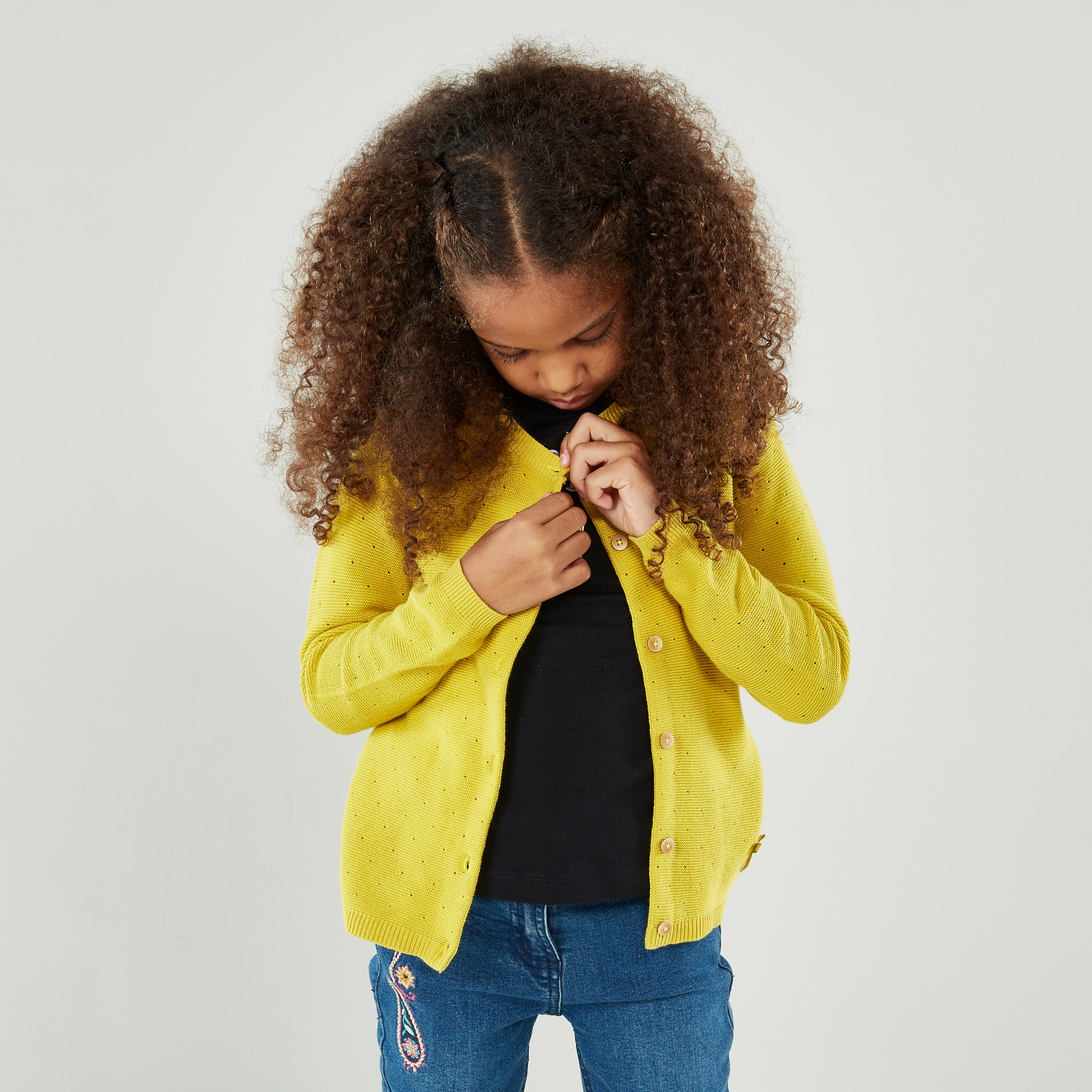 Baby girl yellow cardigan best sale