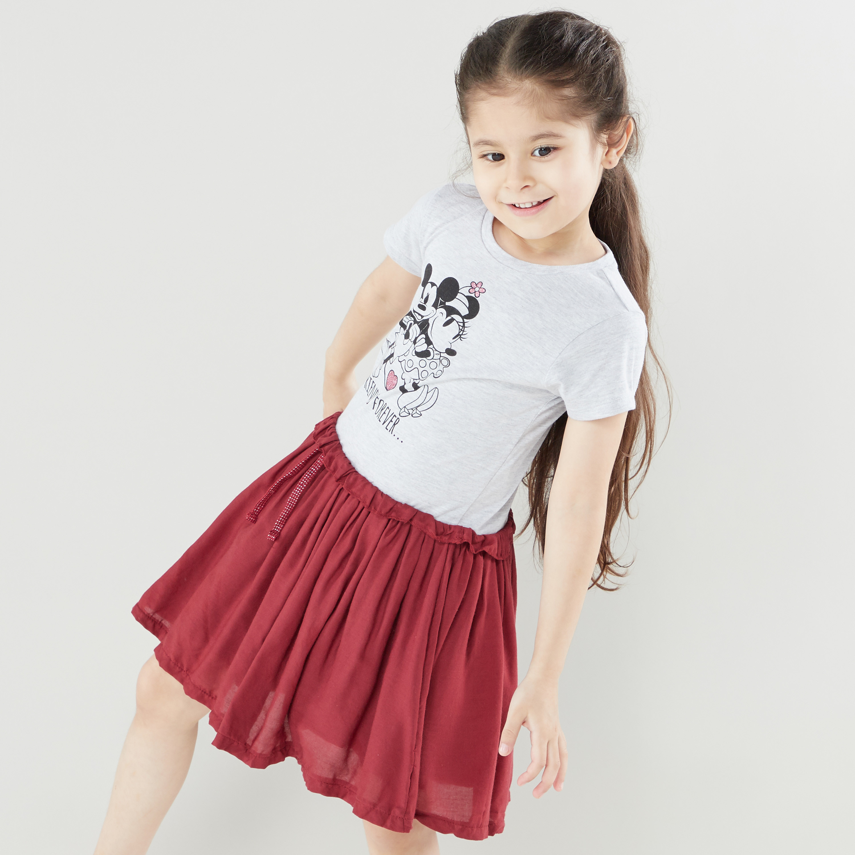 فستان بطبعات ميكي و ميني ماوس من ديزني-girls-clothing-dressesandjumpsuits-image-1