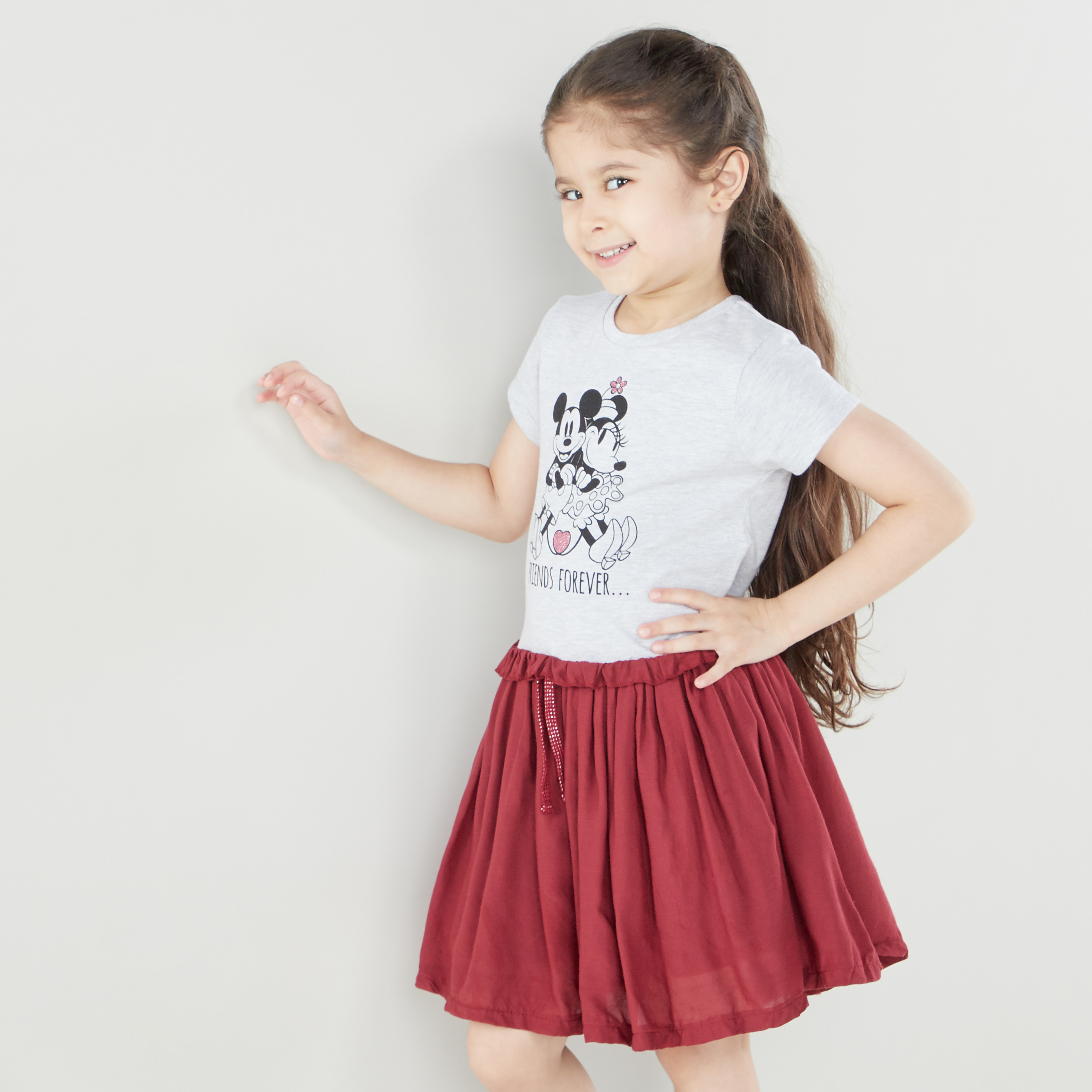 فستان بطبعات ميكي و ميني ماوس من ديزني-girls-clothing-dressesandjumpsuits-image-3