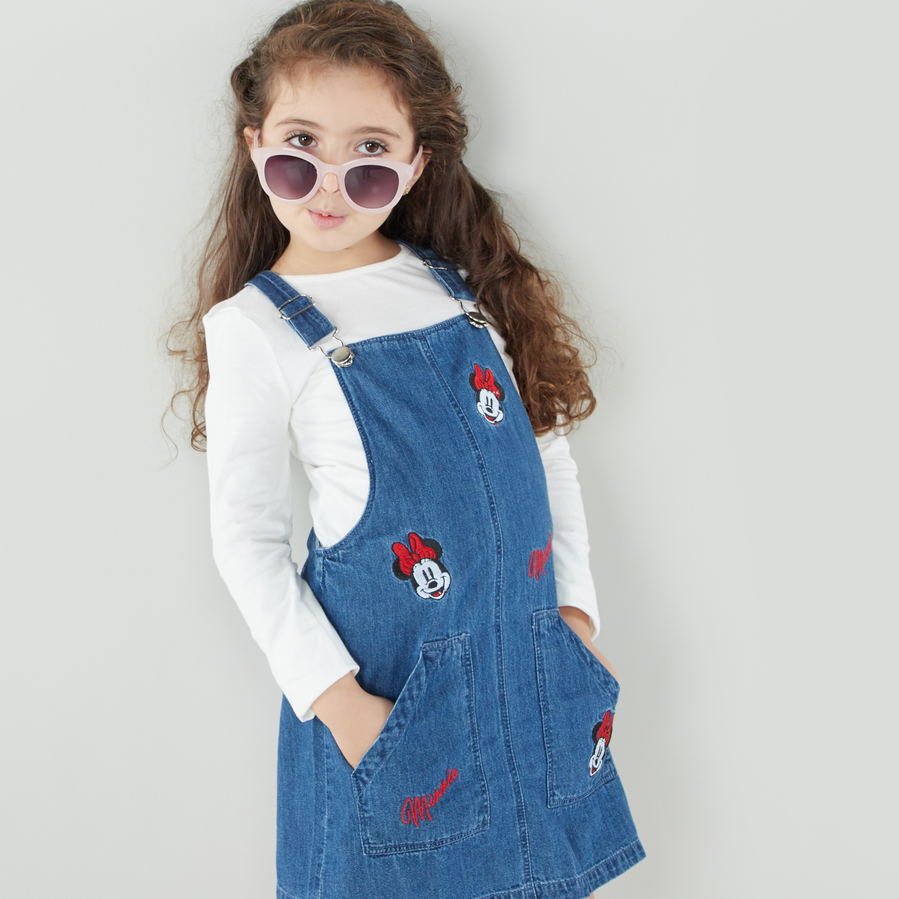 Denim pinafore dress clearance kids