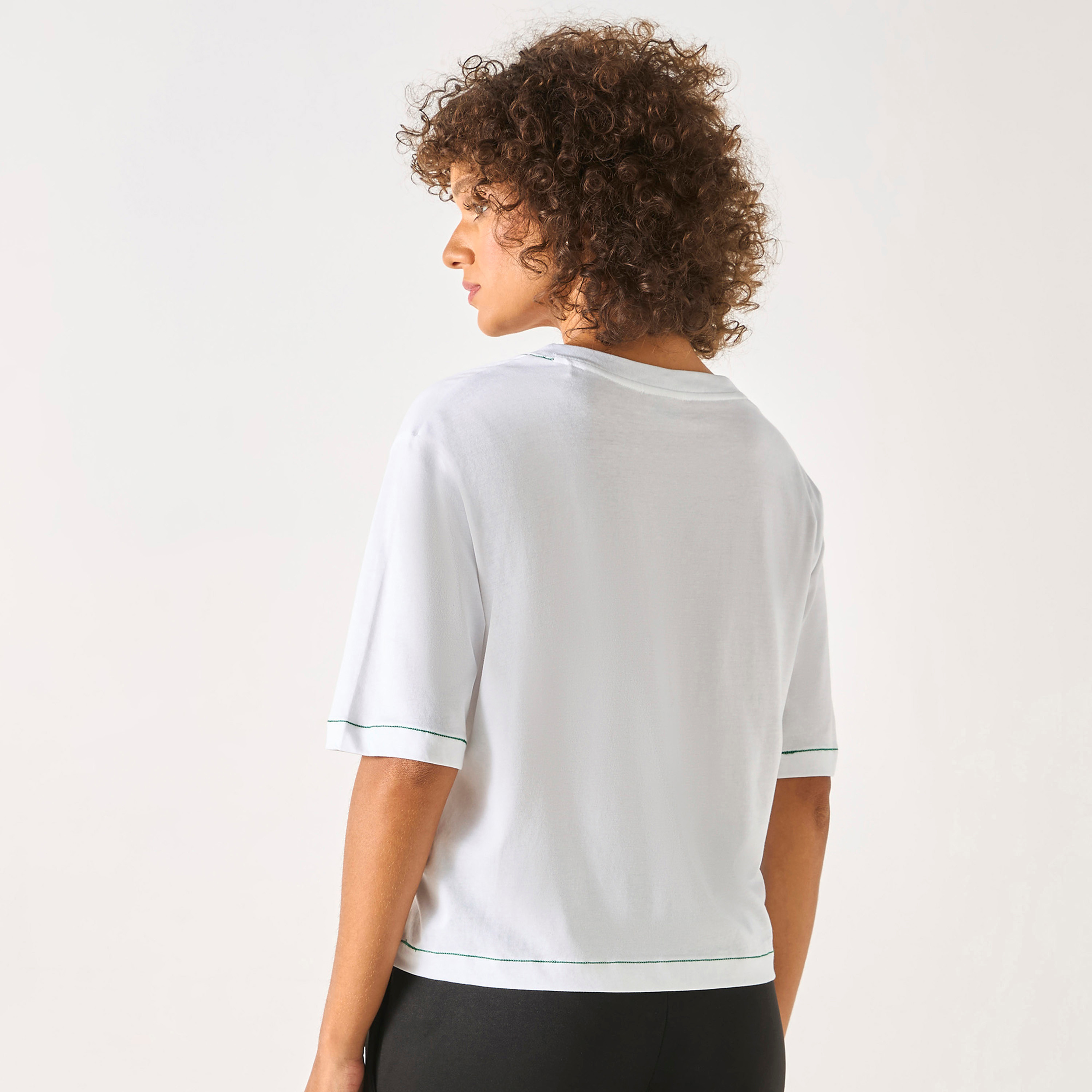 Guess Printed Round Neck T-shirt with Short Sleeves-women-clothing-tshirts-image-5