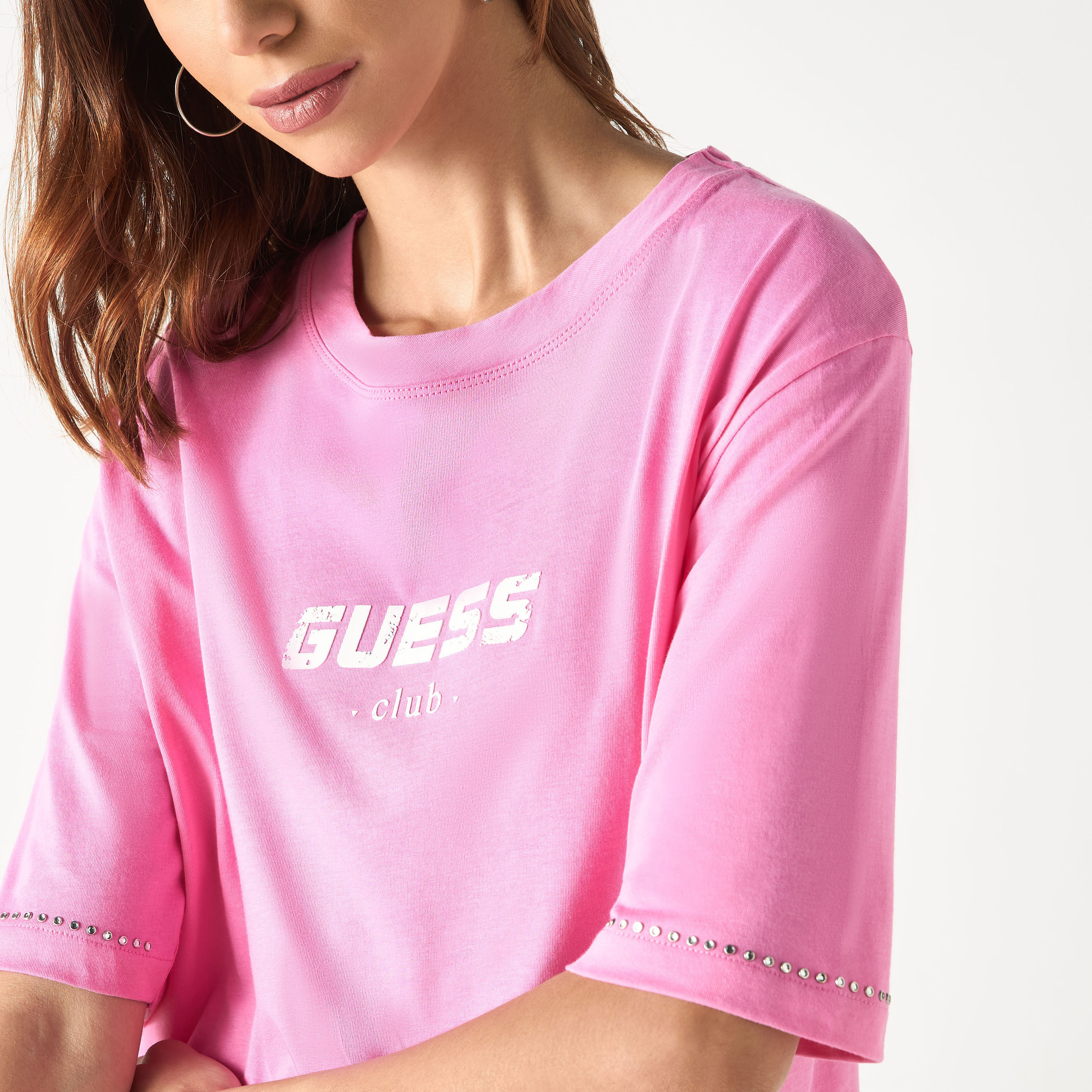 Guess Logo Print Round Neck T-shirt with Short Sleeves-PROMO_CP_OM_B3GET10PER_20241001-image-5