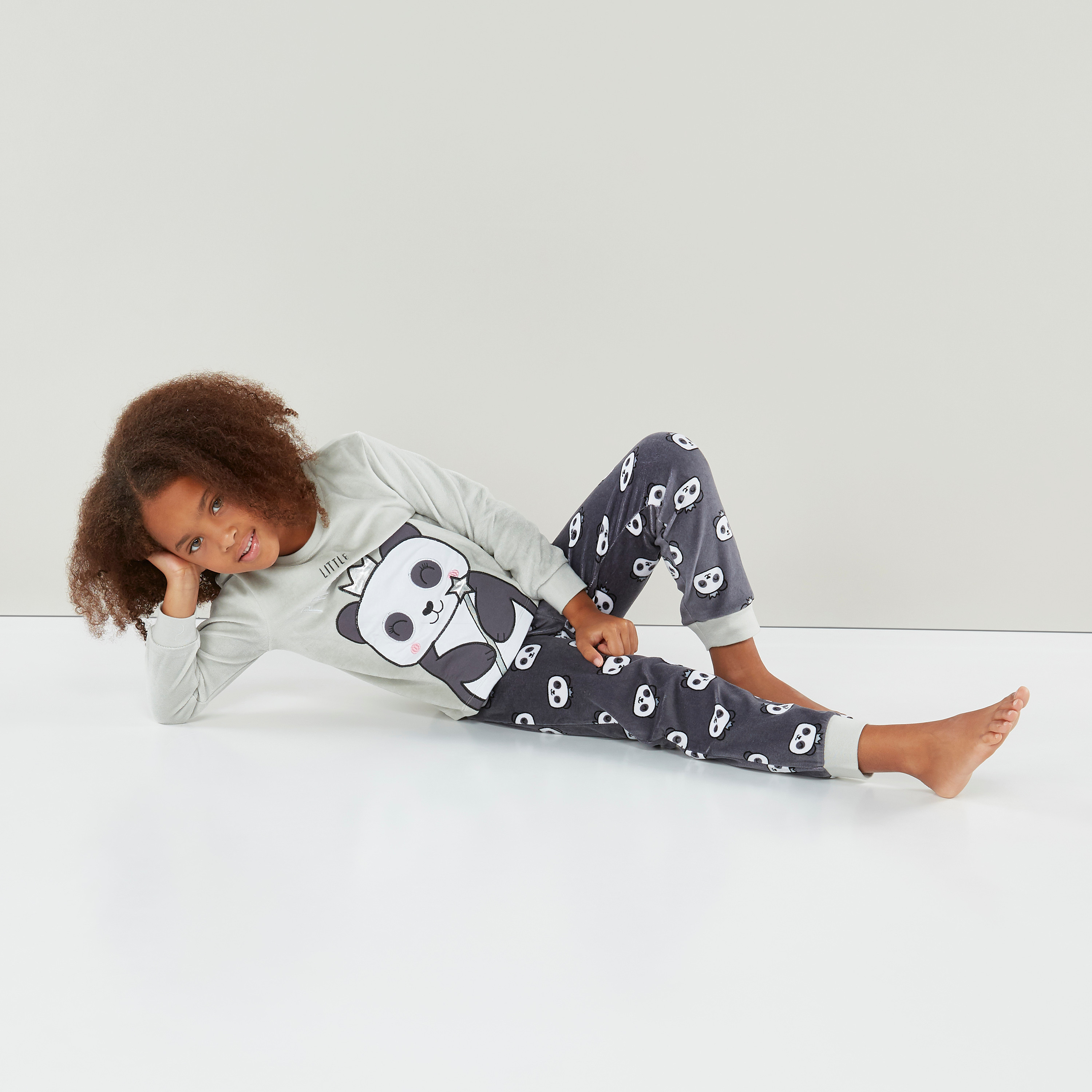 طقم بيجاما قطن برقبة مستديرة وأكمام طويلة وطبعات من جونيورز-girls-clothing-nightwear-image-2