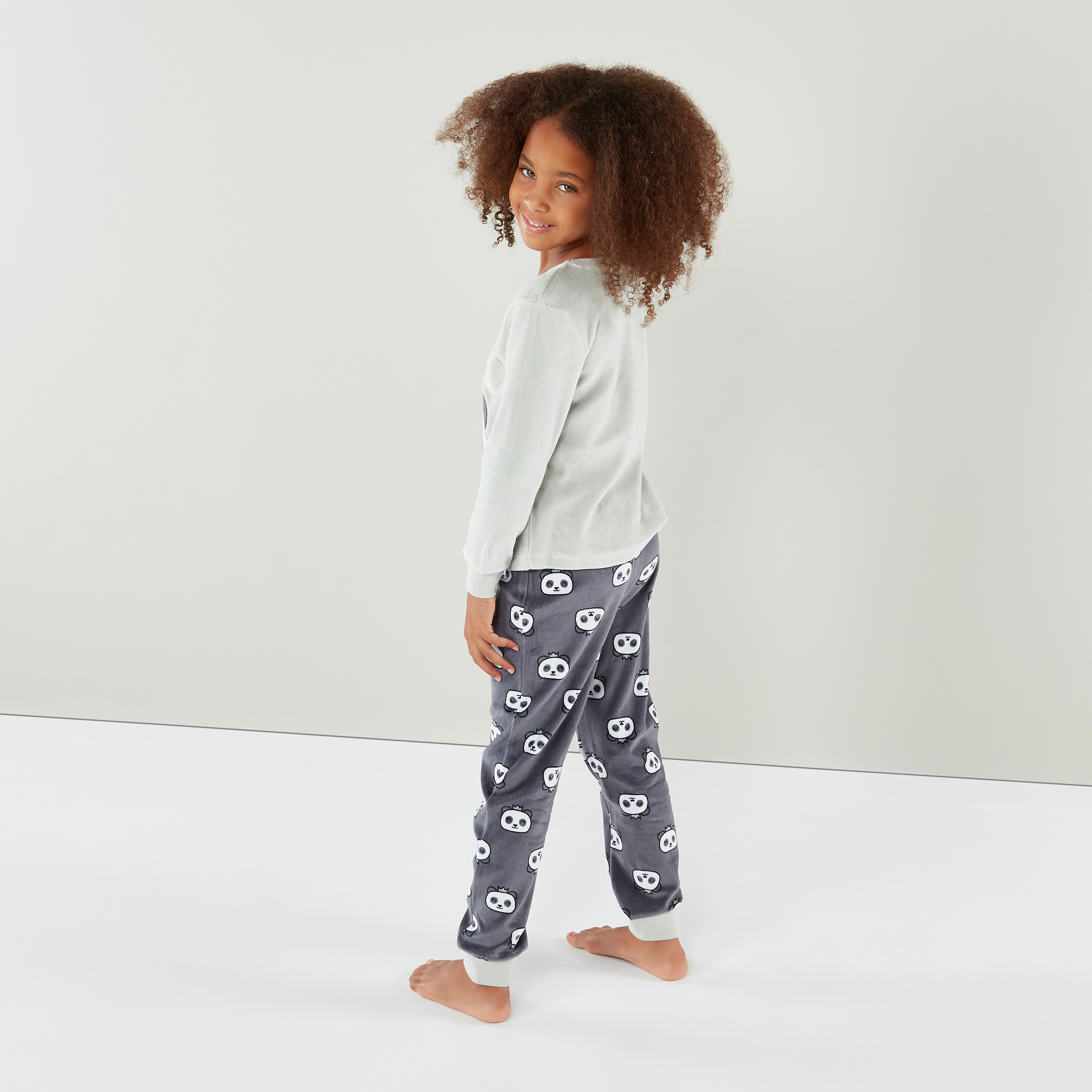طقم بيجاما قطن برقبة مستديرة وأكمام طويلة وطبعات من جونيورز-girls-clothing-nightwear-image-3