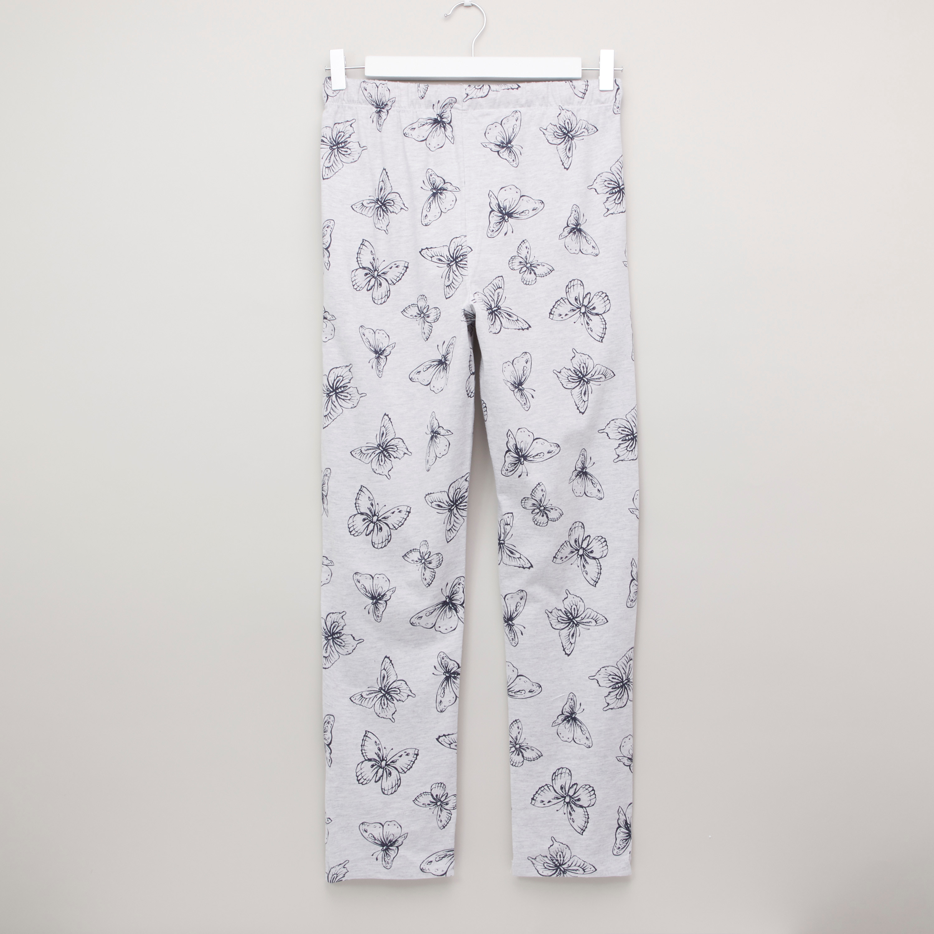 Juniors Lace Detail T-shirt with Full Length Printed Pyjama Set-bsclothing-babygirls-nightwear-pyjamasets-image-7