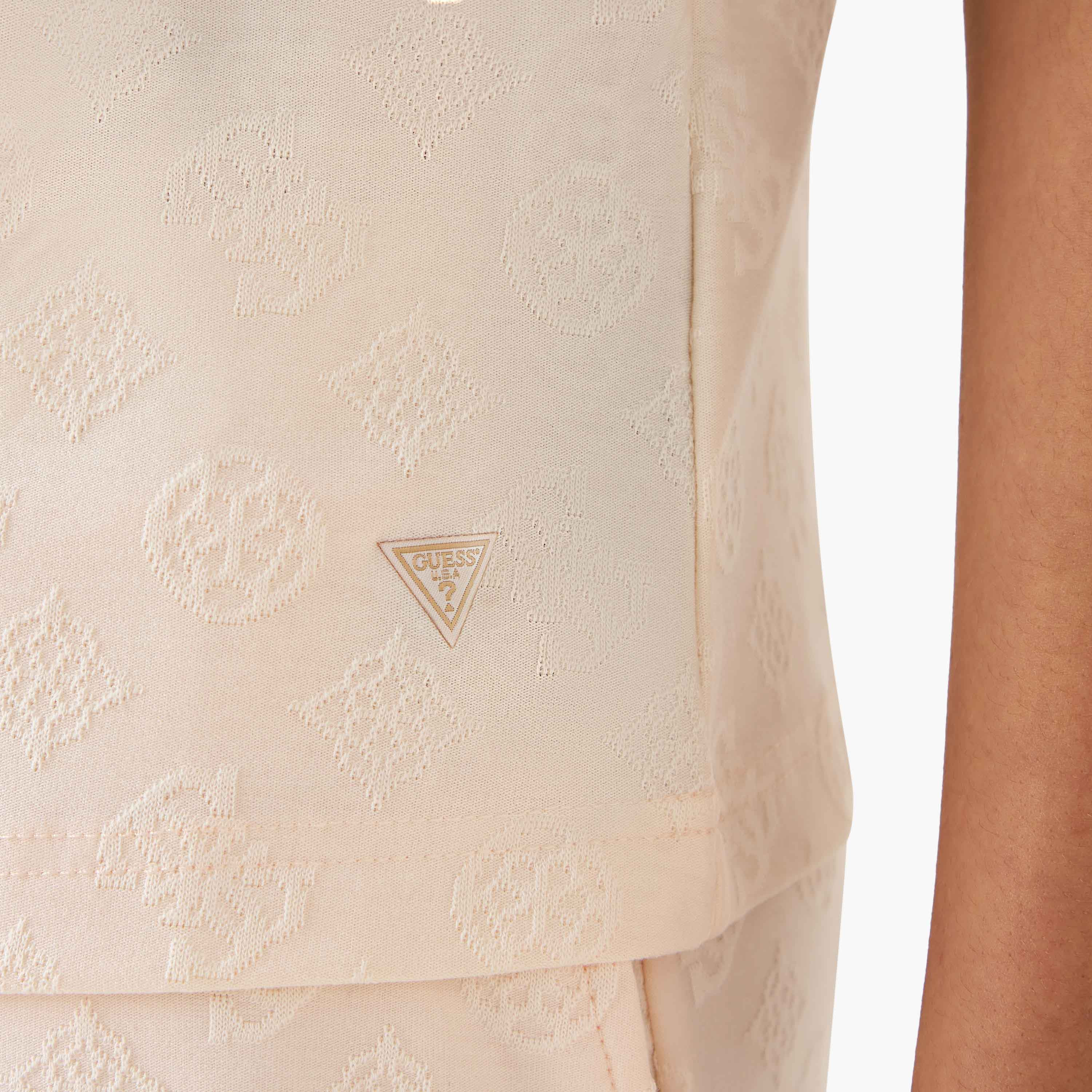 تيشيرت بارز الملمس بأكمام قصيرة مونيكا من جيس-women-clothing-tshirts-image-4