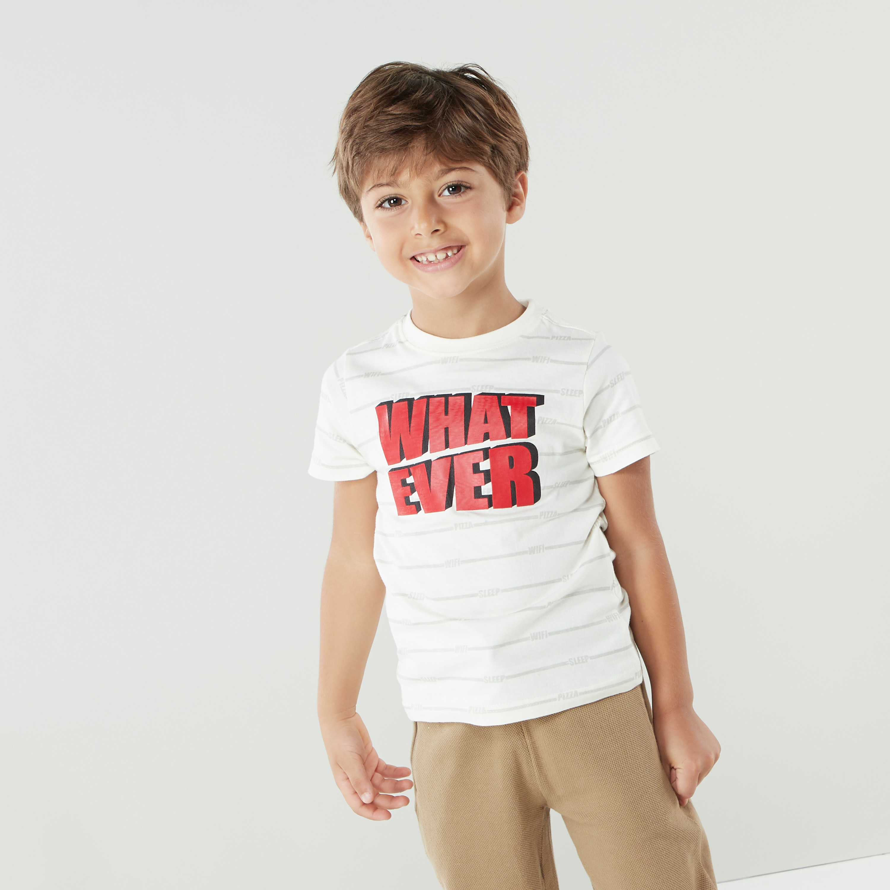 Juniors Graphic Printed T-shirt with Short Sleeves-boys-clothing-tshirtsandpolos-image-1