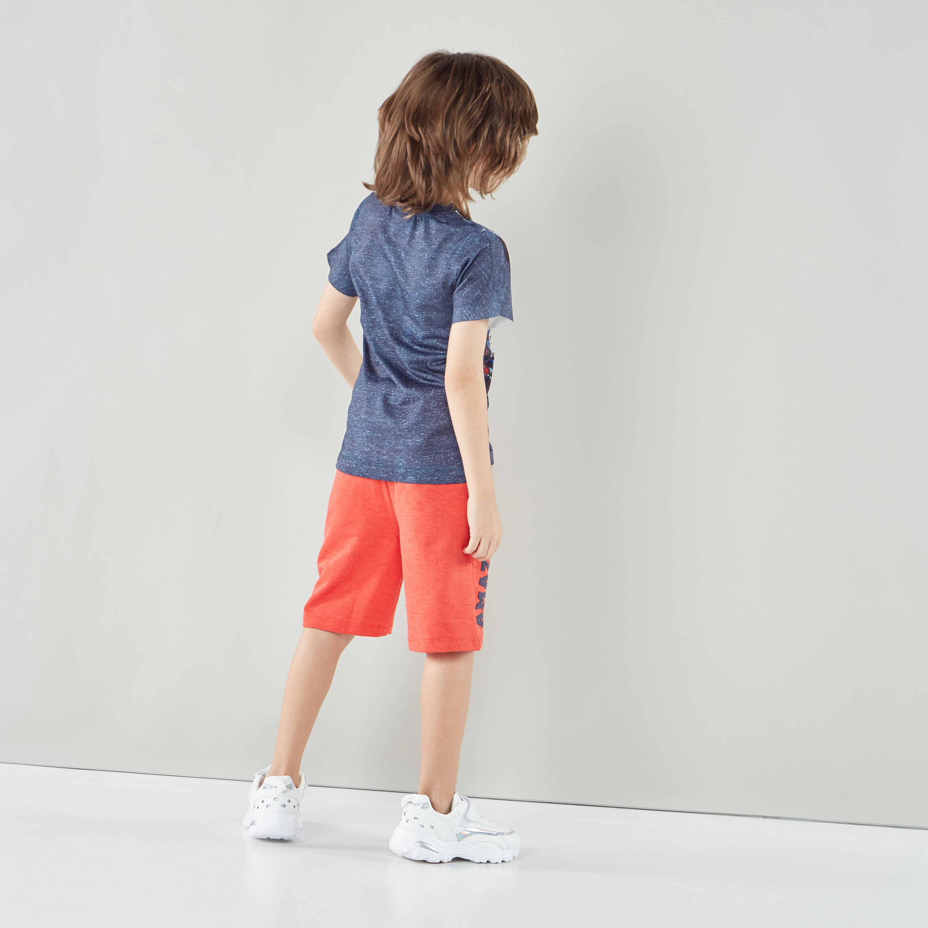 Spider-Man Printed T-shirt with Short Sleeves-boys-clothing-tshirtsandpolos-image-2