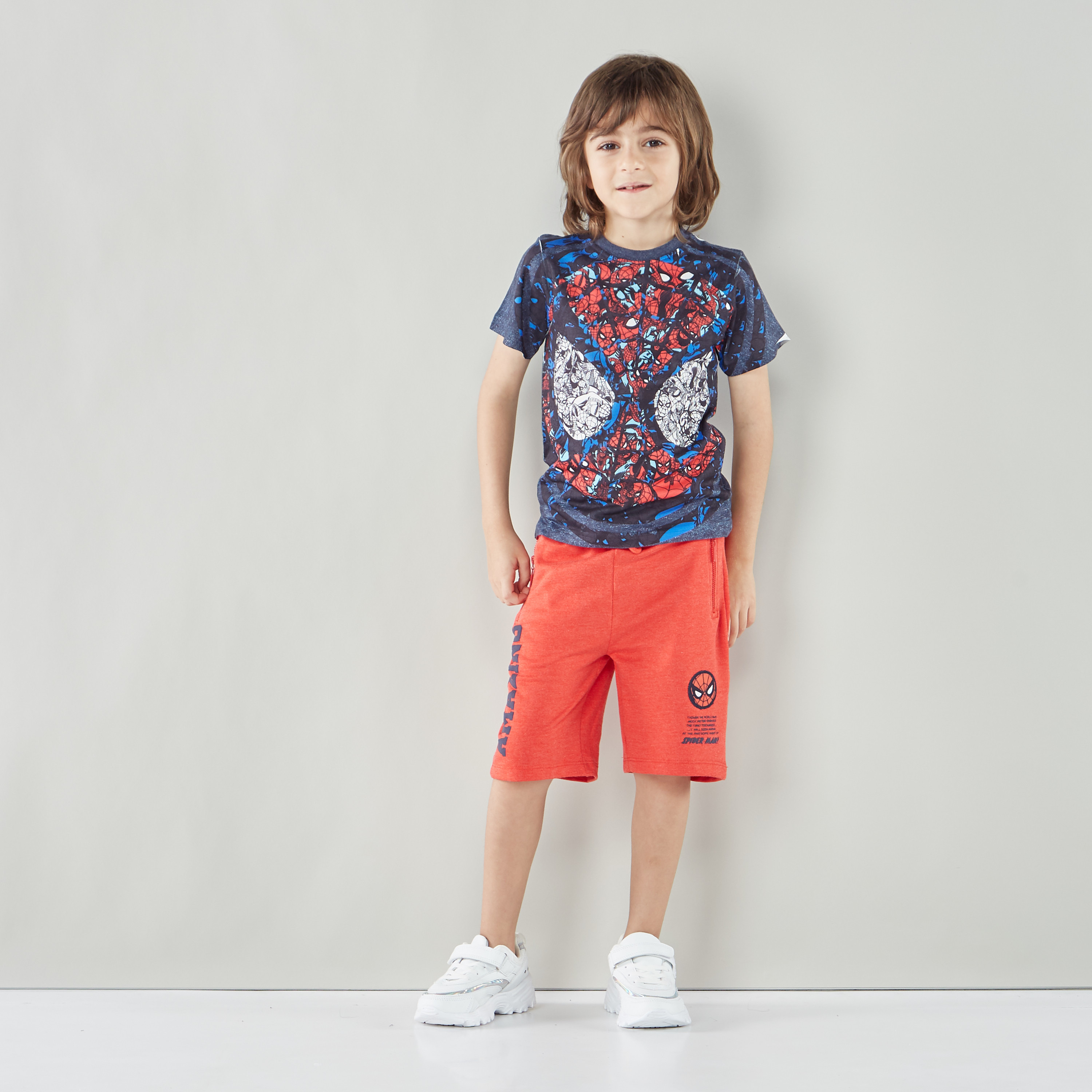 Spider-Man Printed T-shirt with Short Sleeves-boys-clothing-tshirtsandpolos-image-3