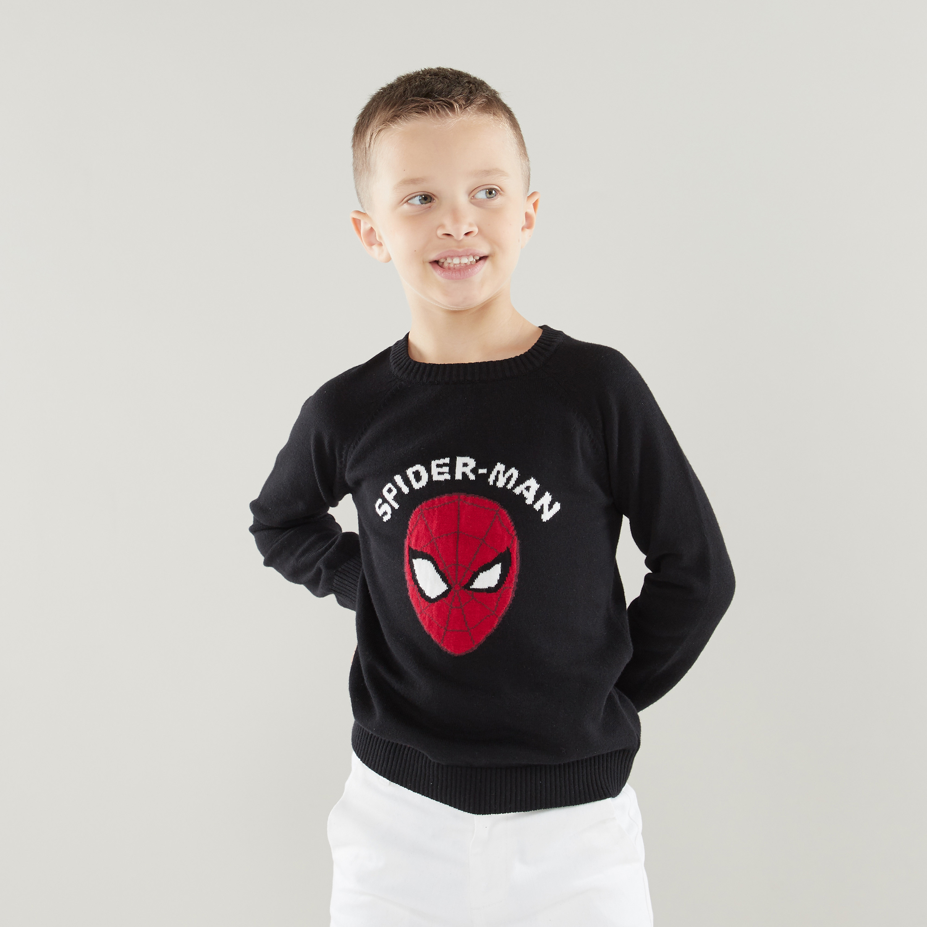 Marvel Spider-Man Pullover with Long Sleeves-boys-clothing-jumpersandcardigans-image-1