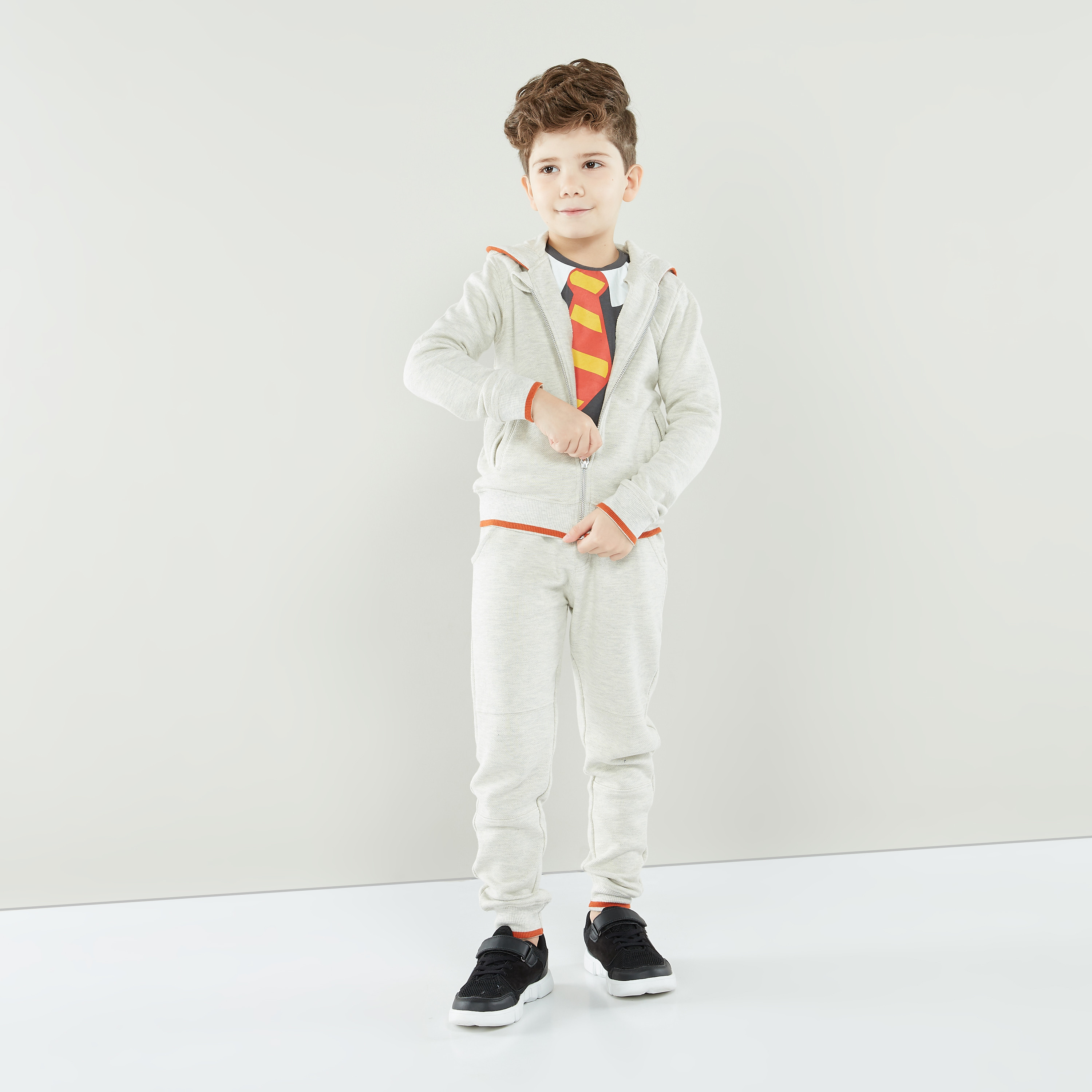 جاكيت سادة بأكمام طويلة وقبعة من آيكونيك-boys-clothing-jacketsandcoats-image-2