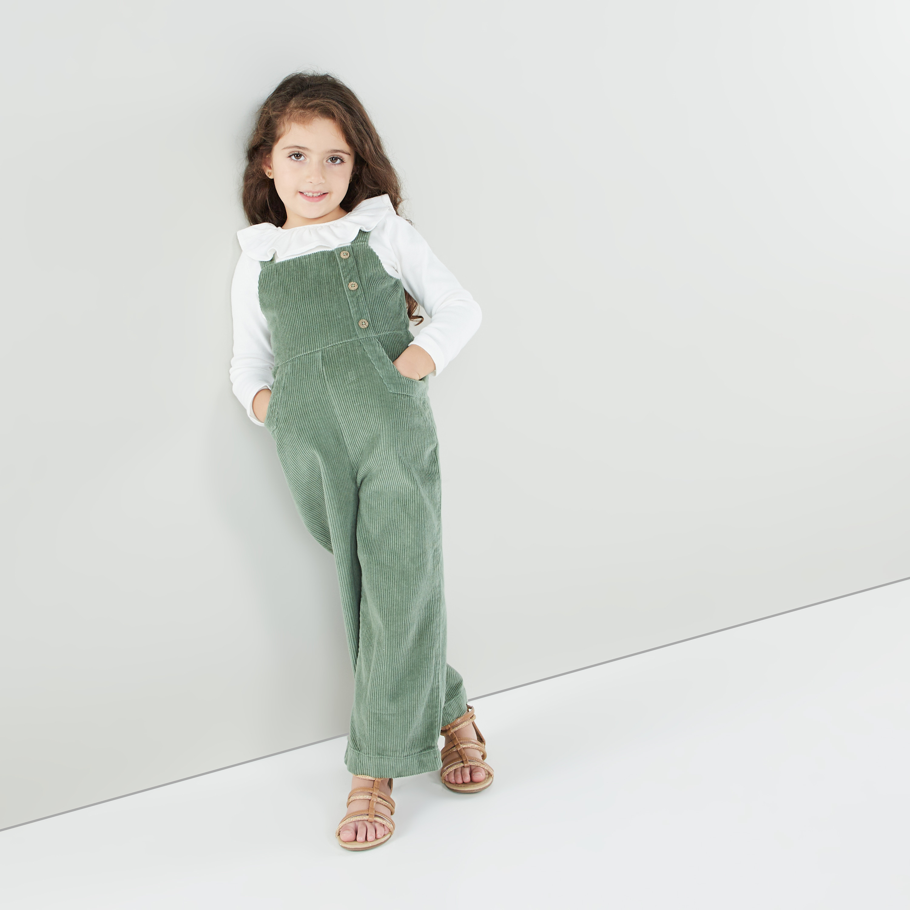 طقم دنغري وبلوزة سادة من جونيورز-girls-clothing-setsandcoords-image-4