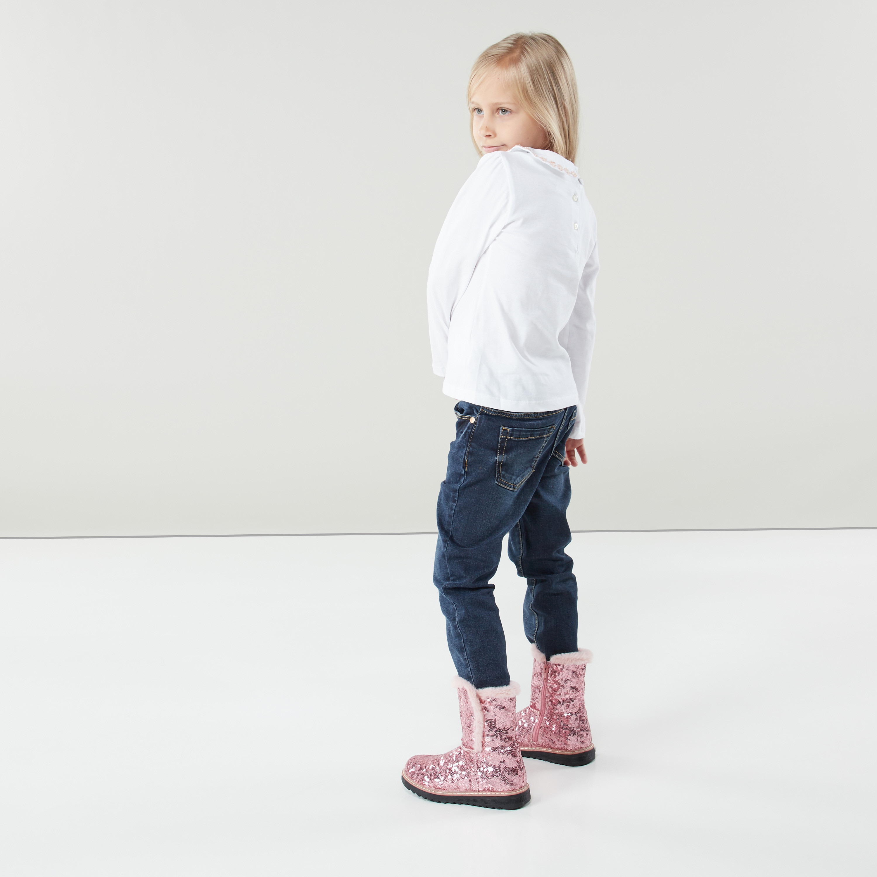 Eligo Full Bloom Collared T-shirt with Long Sleeves-girls-clothing-tshirts-image-3