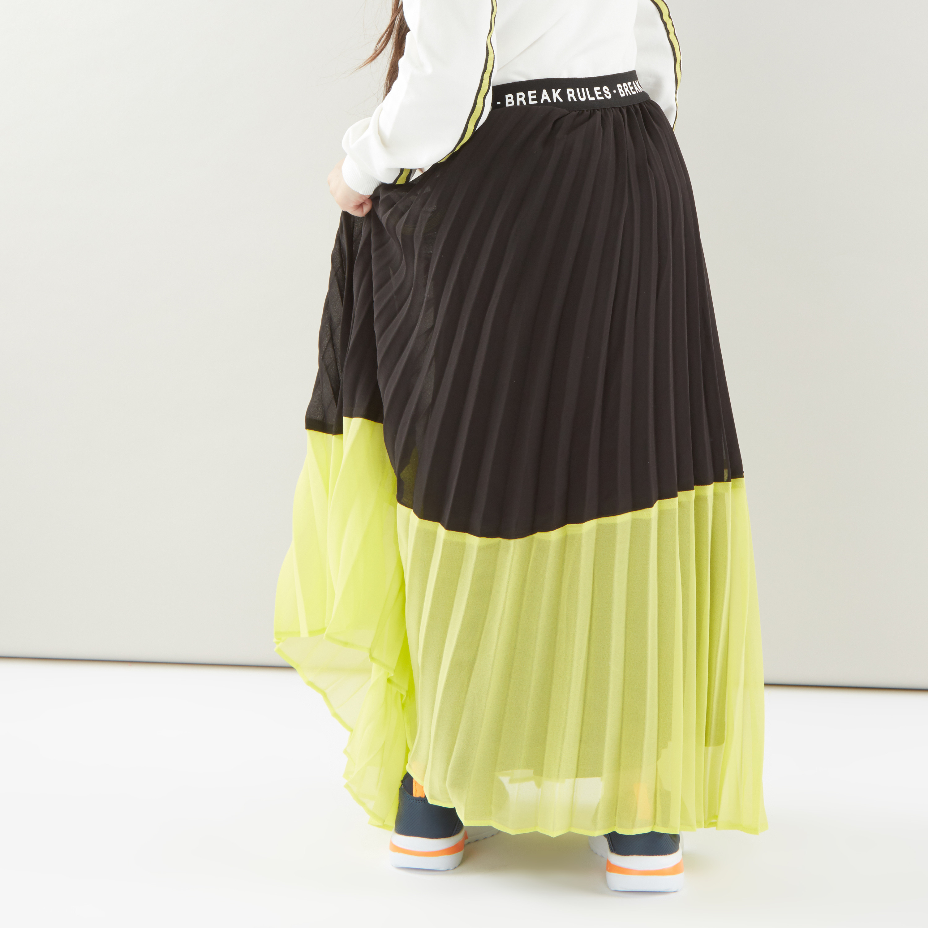 Buy Iconic Maxi Skirt with Pleats and Elasticised Waistband Online Mothercare Bahrain