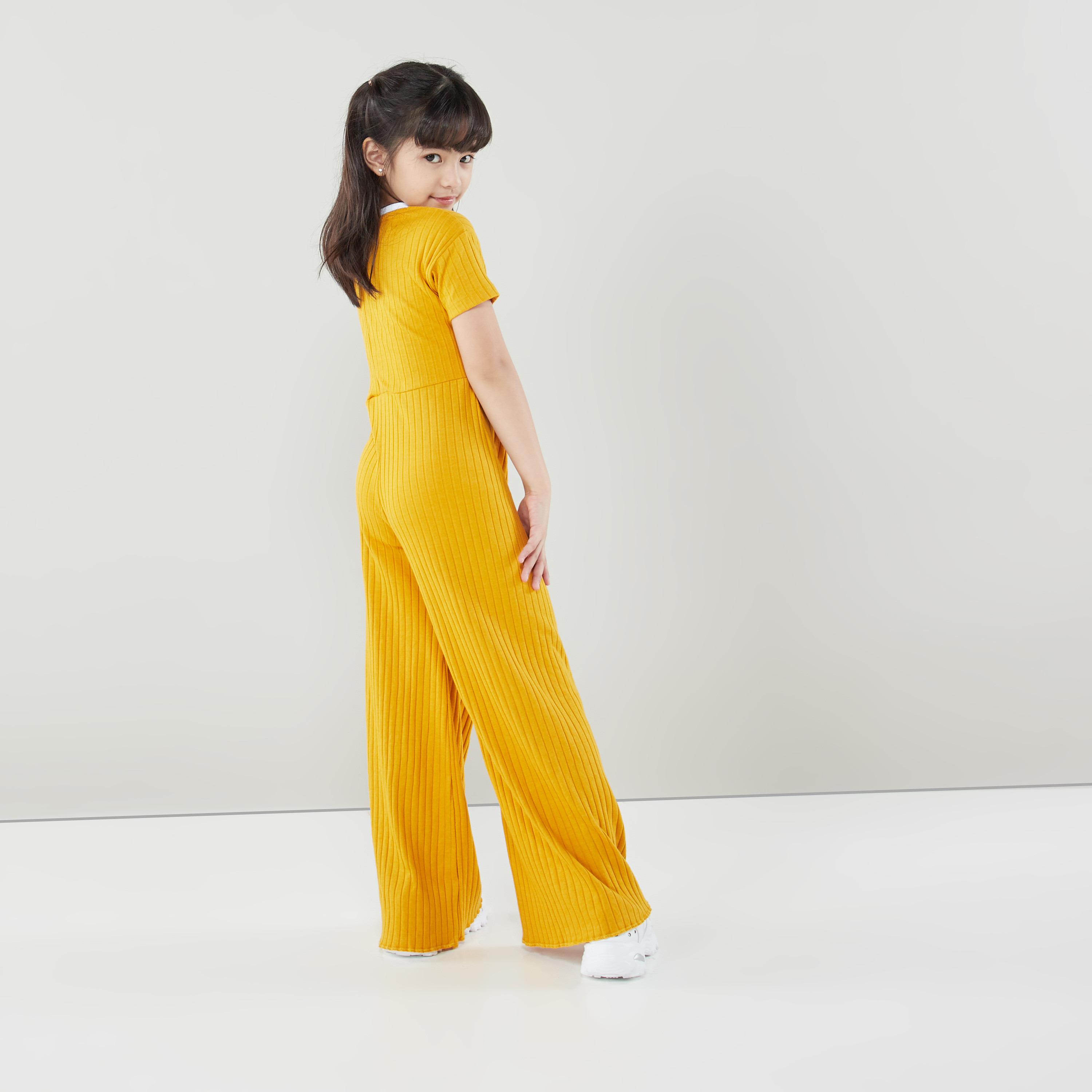 Mustard ribbed hot sale jumpsuit