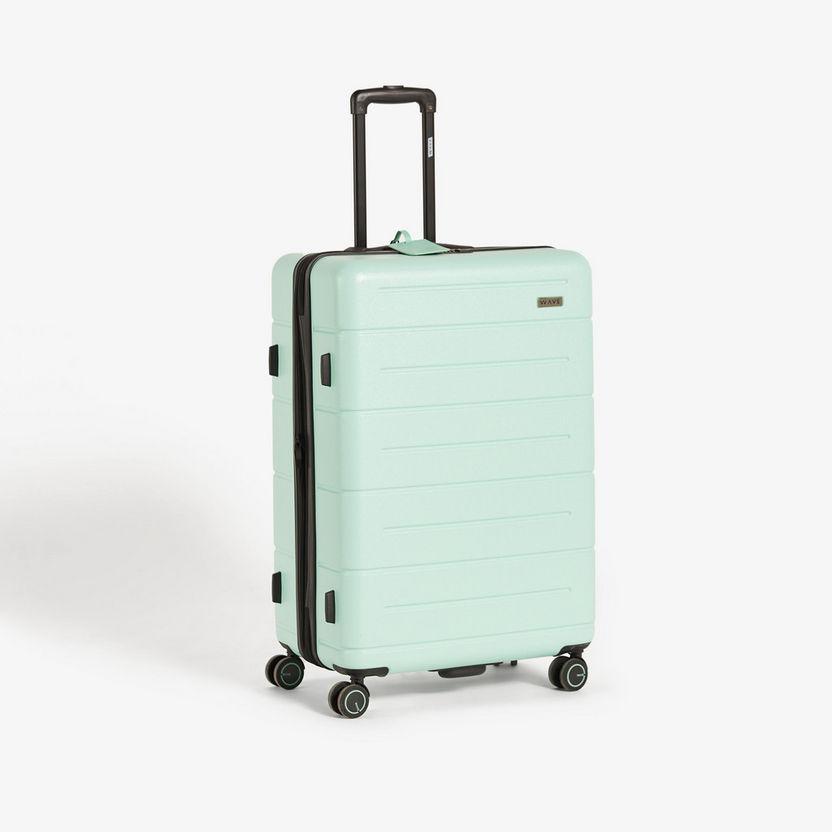 WAVE Textured Hardcase Luggage Trolley Bag with Retractable Handle-Luggage-image-0