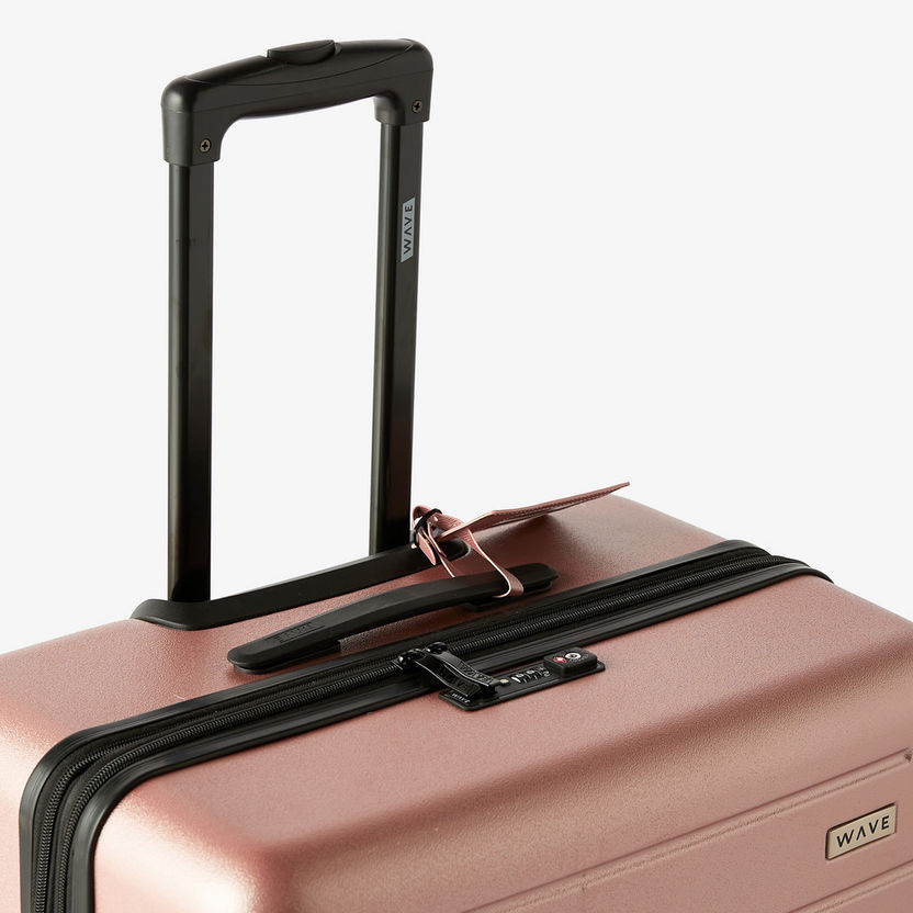 WAVE Textured Hardcase Luggage Trolley Bag with Retractable Handle-Luggage-image-2