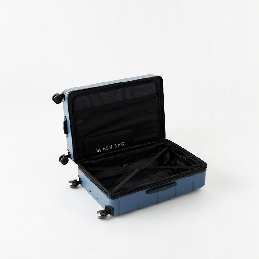 WAVE Textured Hardcase Luggage Trolley Bag with Retractable Handle-Luggage-image-5