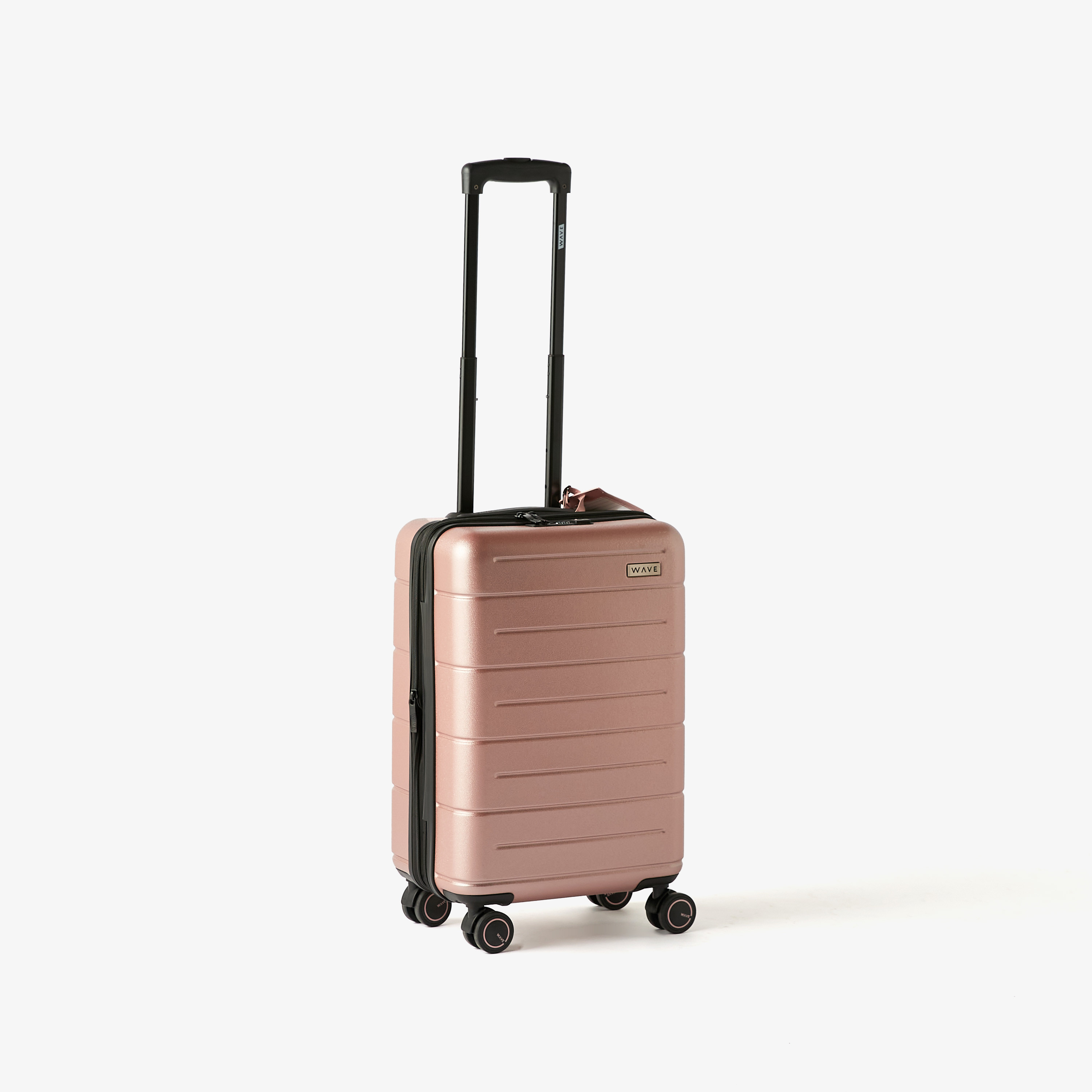 WAVE Textured Hardcase Luggage Trolley with Retractable Handle - 20 inches Cabin Bag-travel-luggagesandbags-luggage-image-1