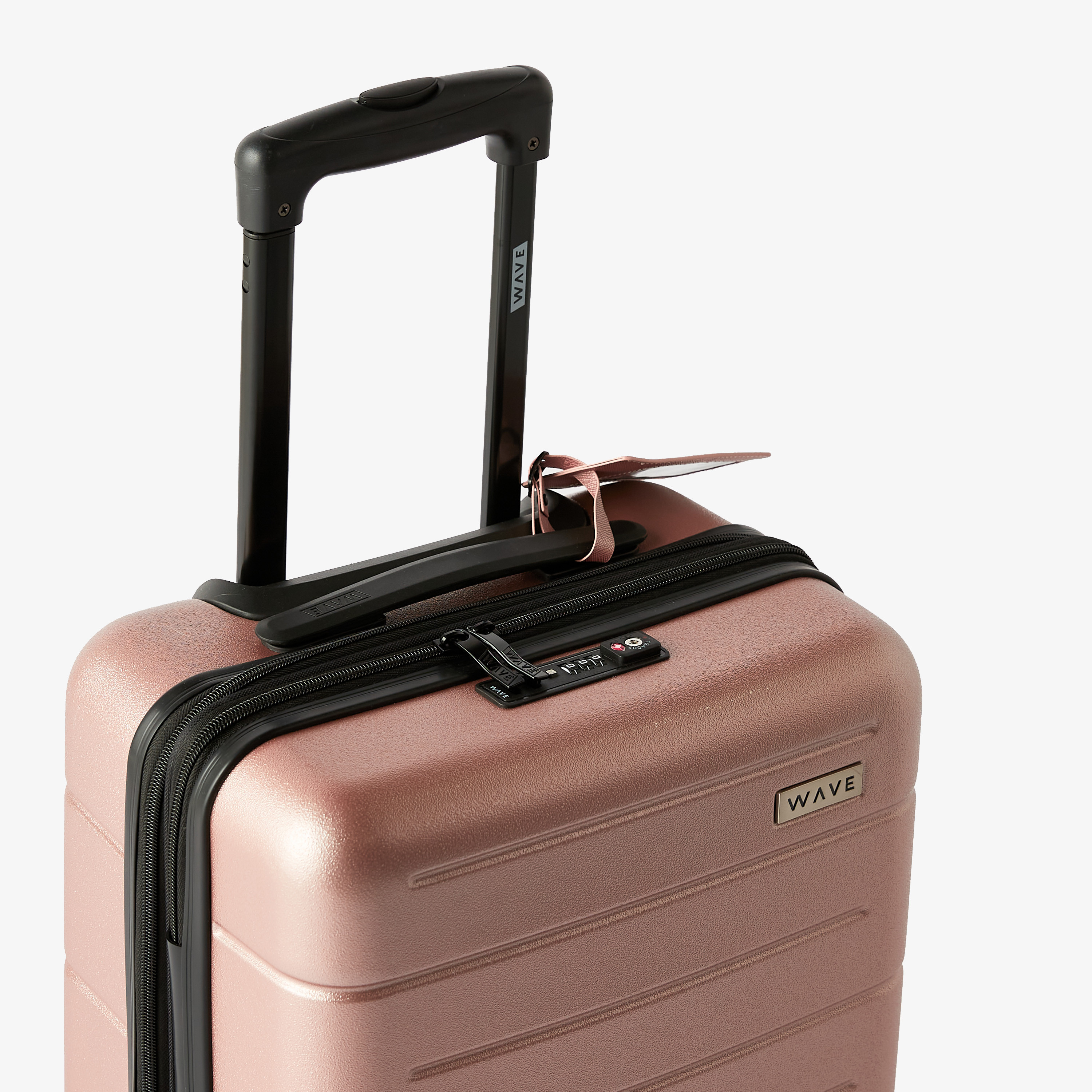 WAVE Textured Hardcase Luggage Trolley with Retractable Handle - 20 inches Cabin Bag-travel-luggagesandbags-luggage-image-3