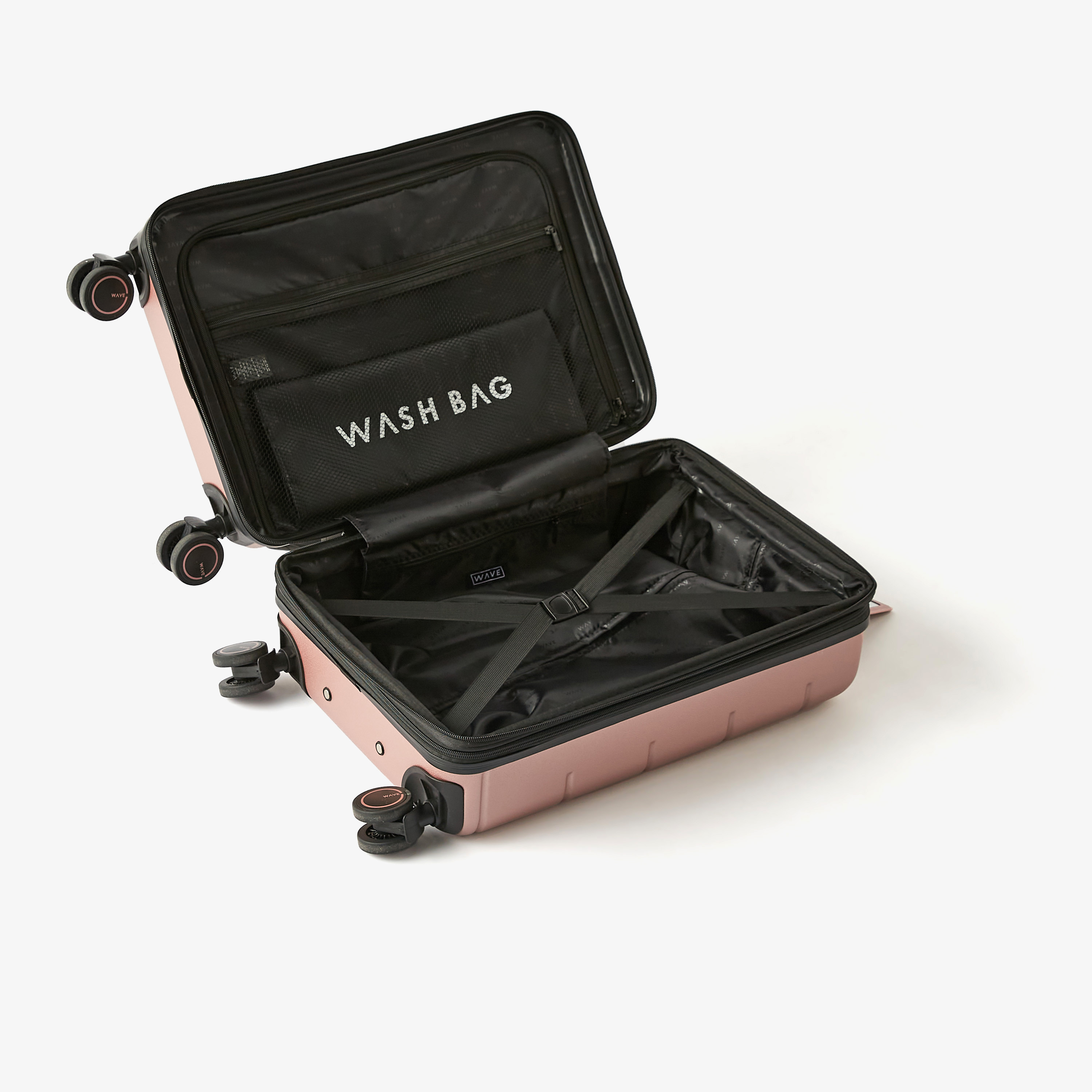 WAVE Textured Hardcase Luggage Trolley with Retractable Handle - 20 inches Cabin Bag-travel-luggagesandbags-luggage-image-5