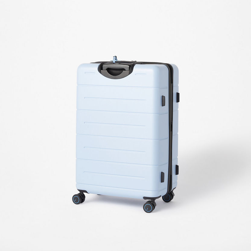 WAVE Textured Hardcase Luggage Trolley Bag with Retractable Handle and Wheels-Luggage-image-2